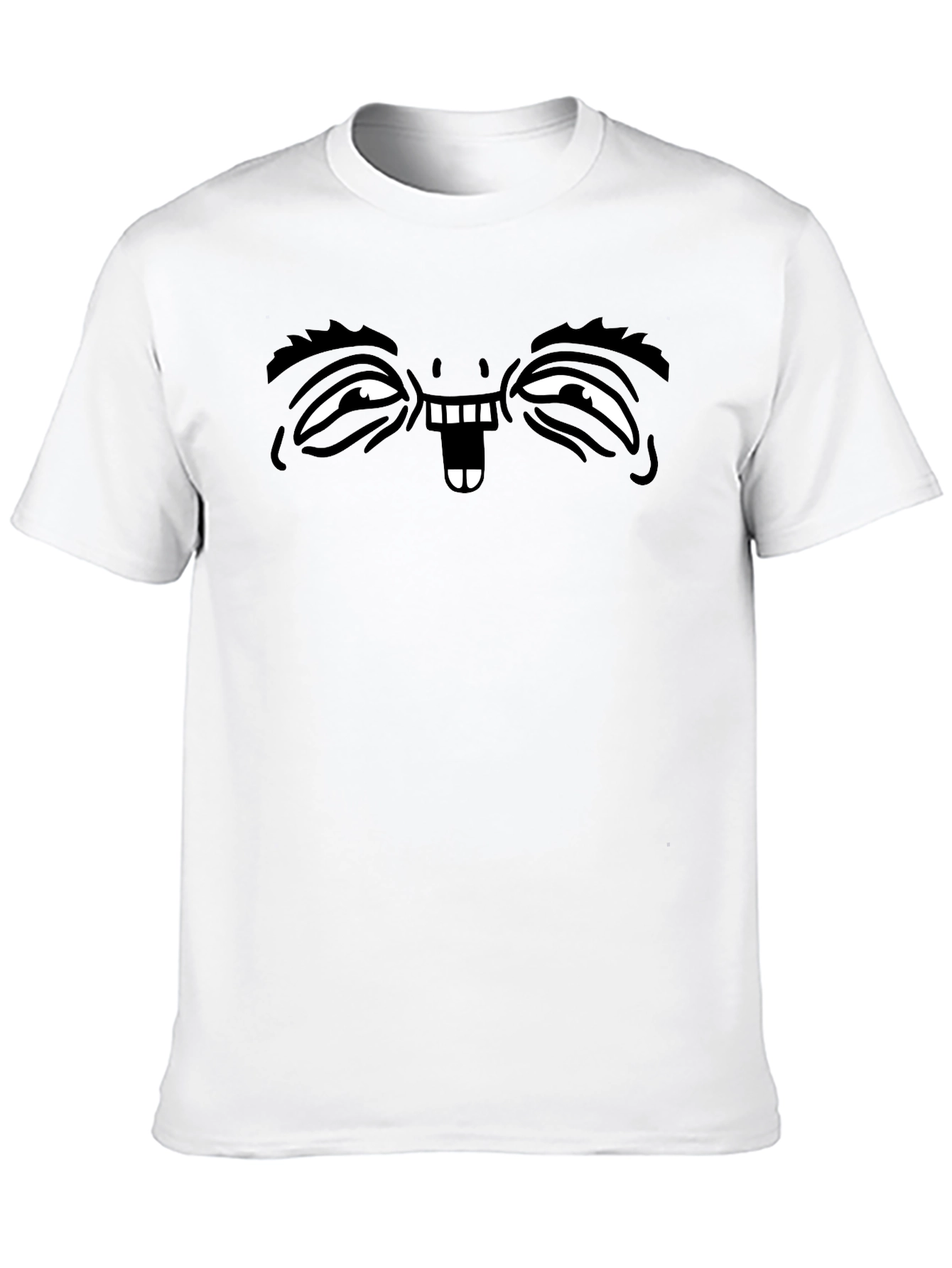 Black Funny Face Black T-Shirt view 10