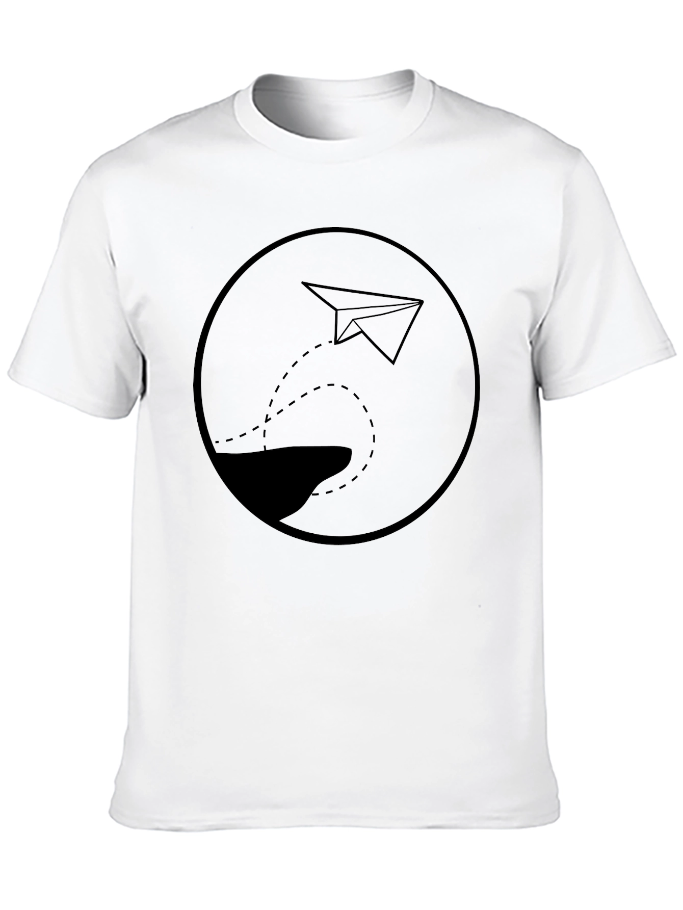 Black Paper Plane Graphic Tee - Men's Black T-Shirt view 10