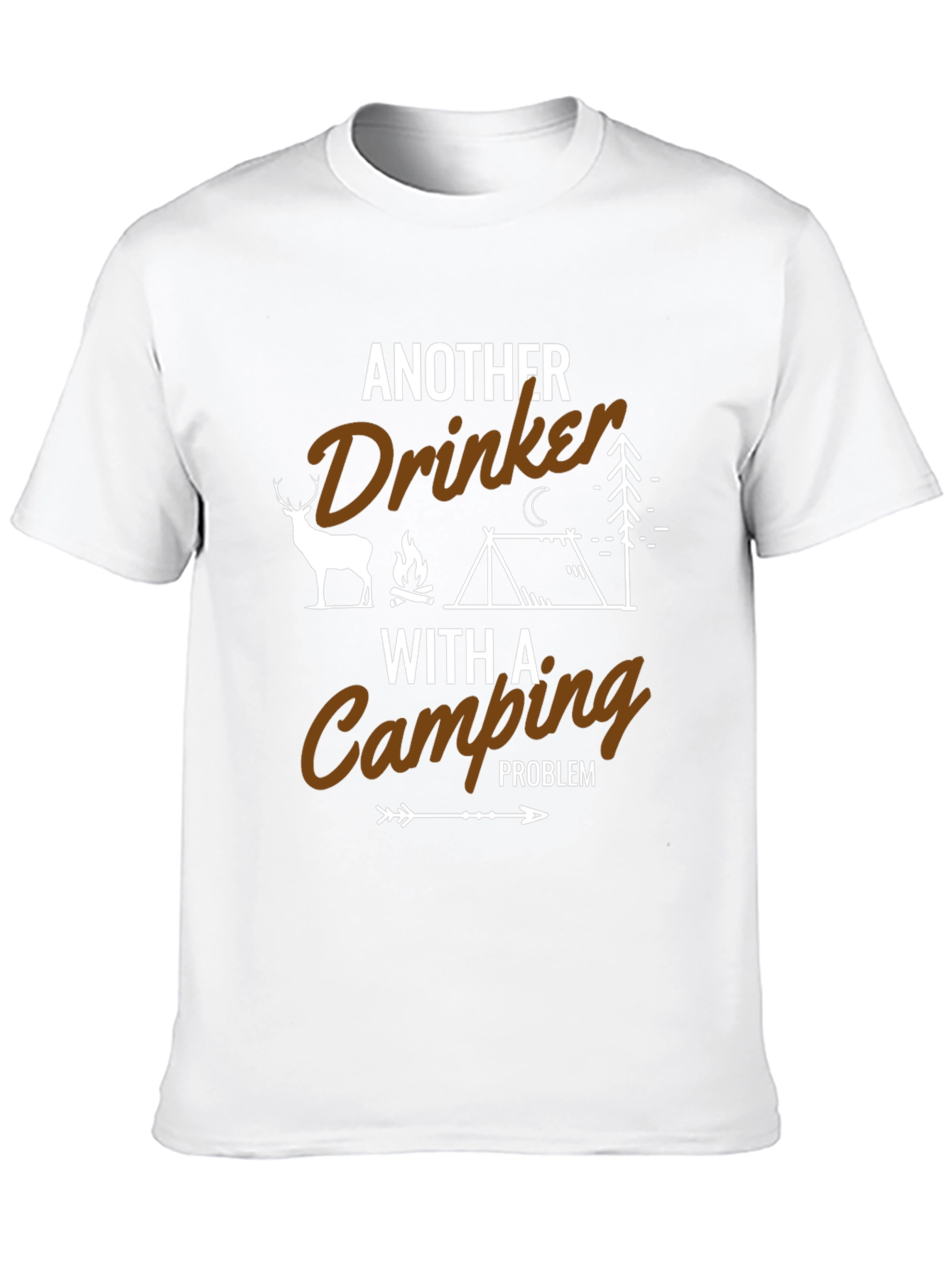 Black Funny Camping Drinker T-Shirt - Outdoor Adventure Tee view 10