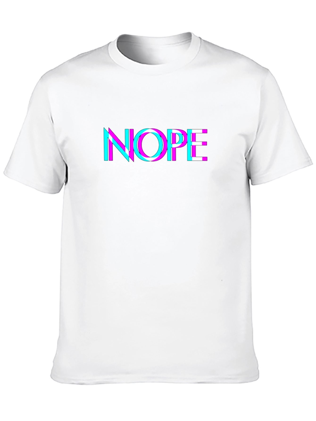 Black Nope Glitch Graphic Tee - Bold Statement Shirt view 10