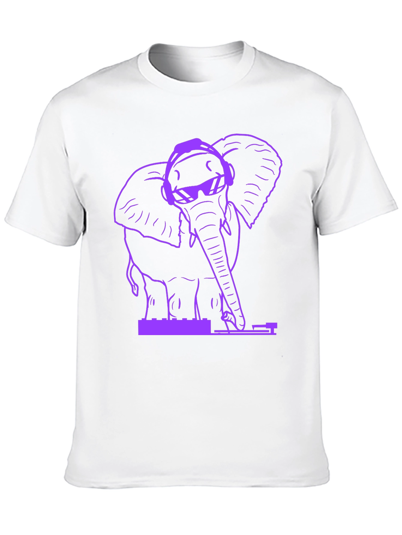 Black DJ Elephant Graphic T-Shirt - Black view 10
