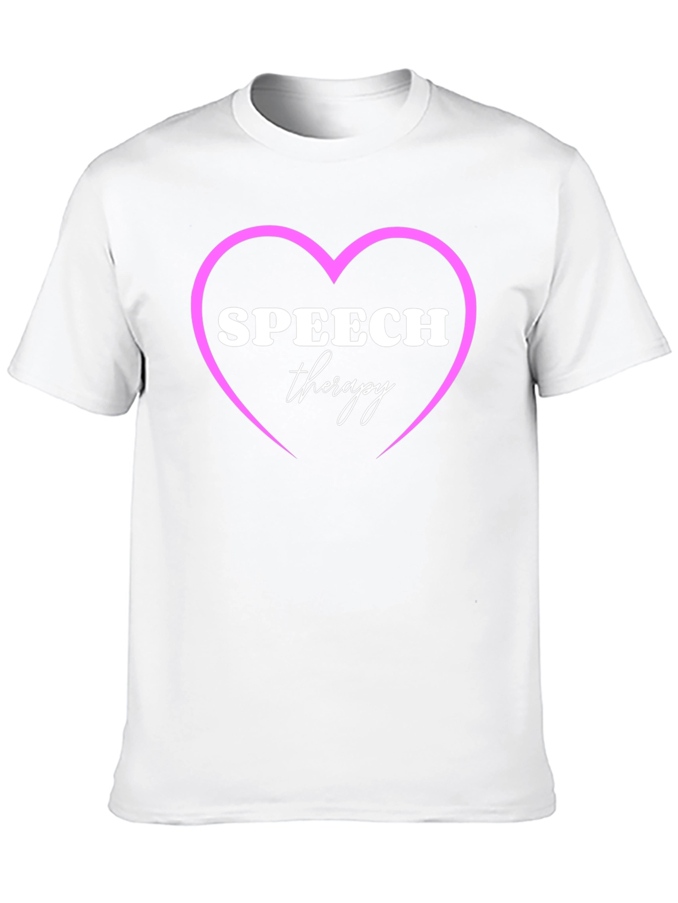 Black Speech Therapy Heart T-Shirt - Black view 10