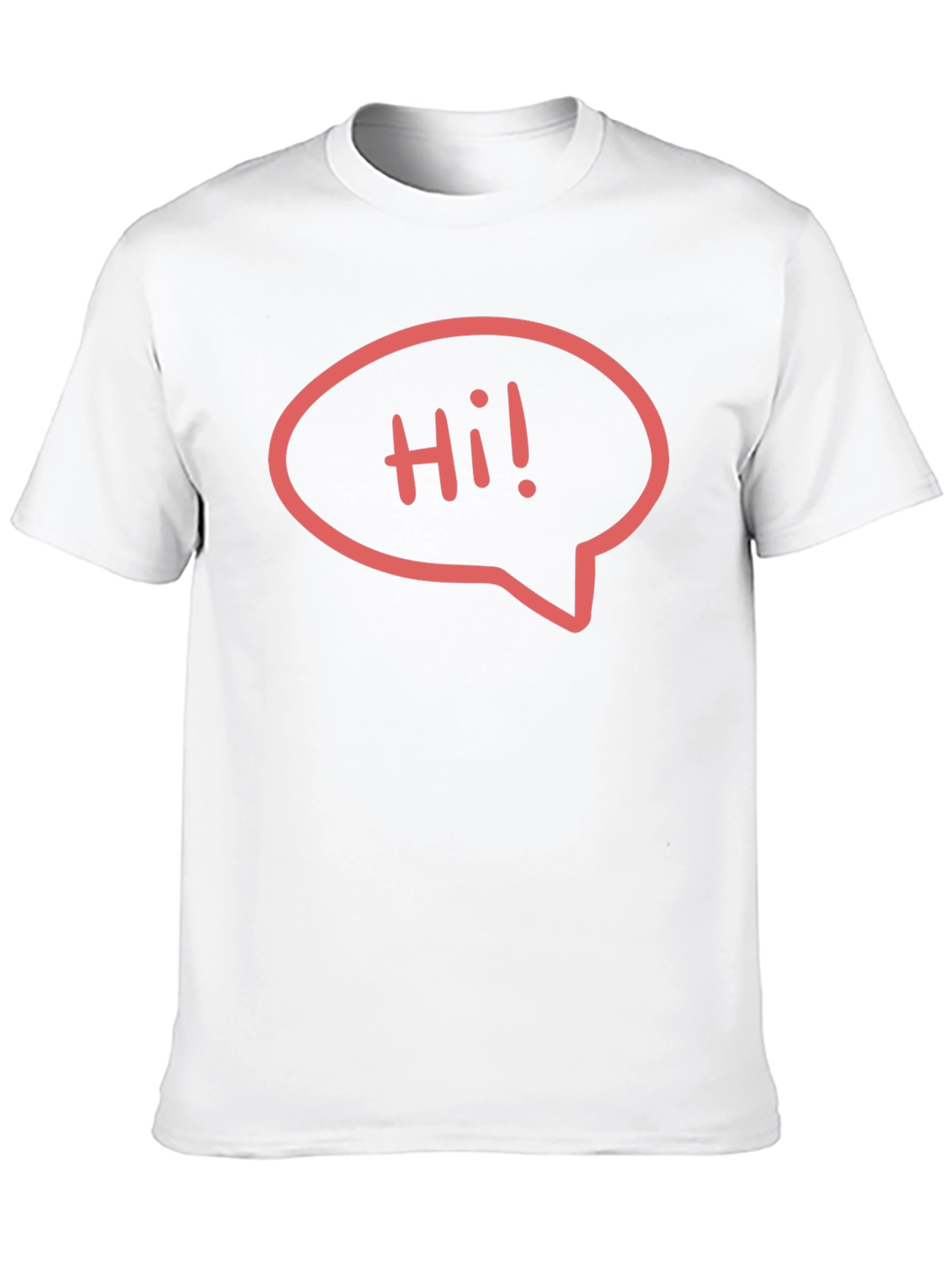 Black Hi! Graphic Black T-Shirt - Casual Style view 10