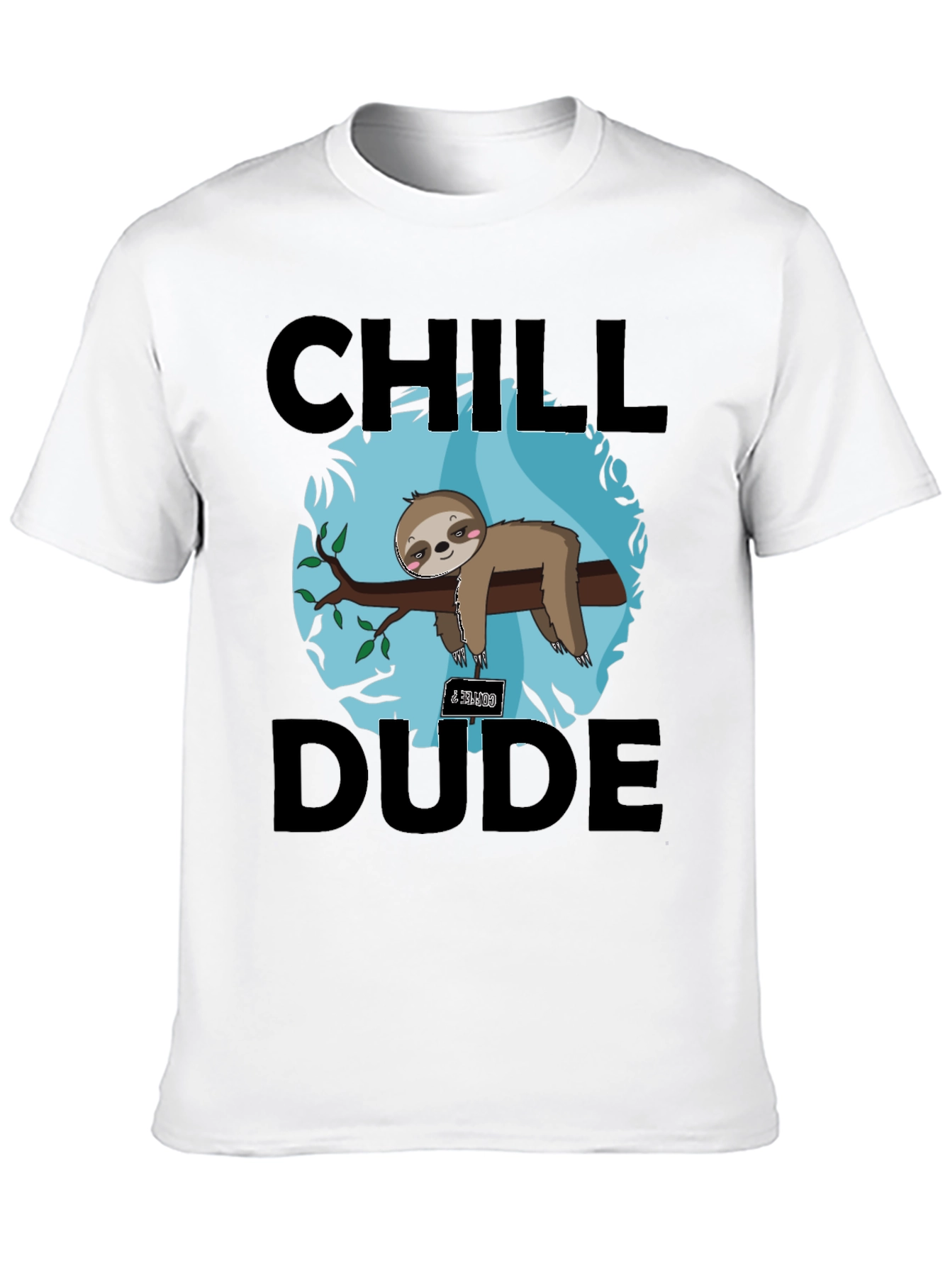 Black Chill Dude Sloth Graphic Tee view 10