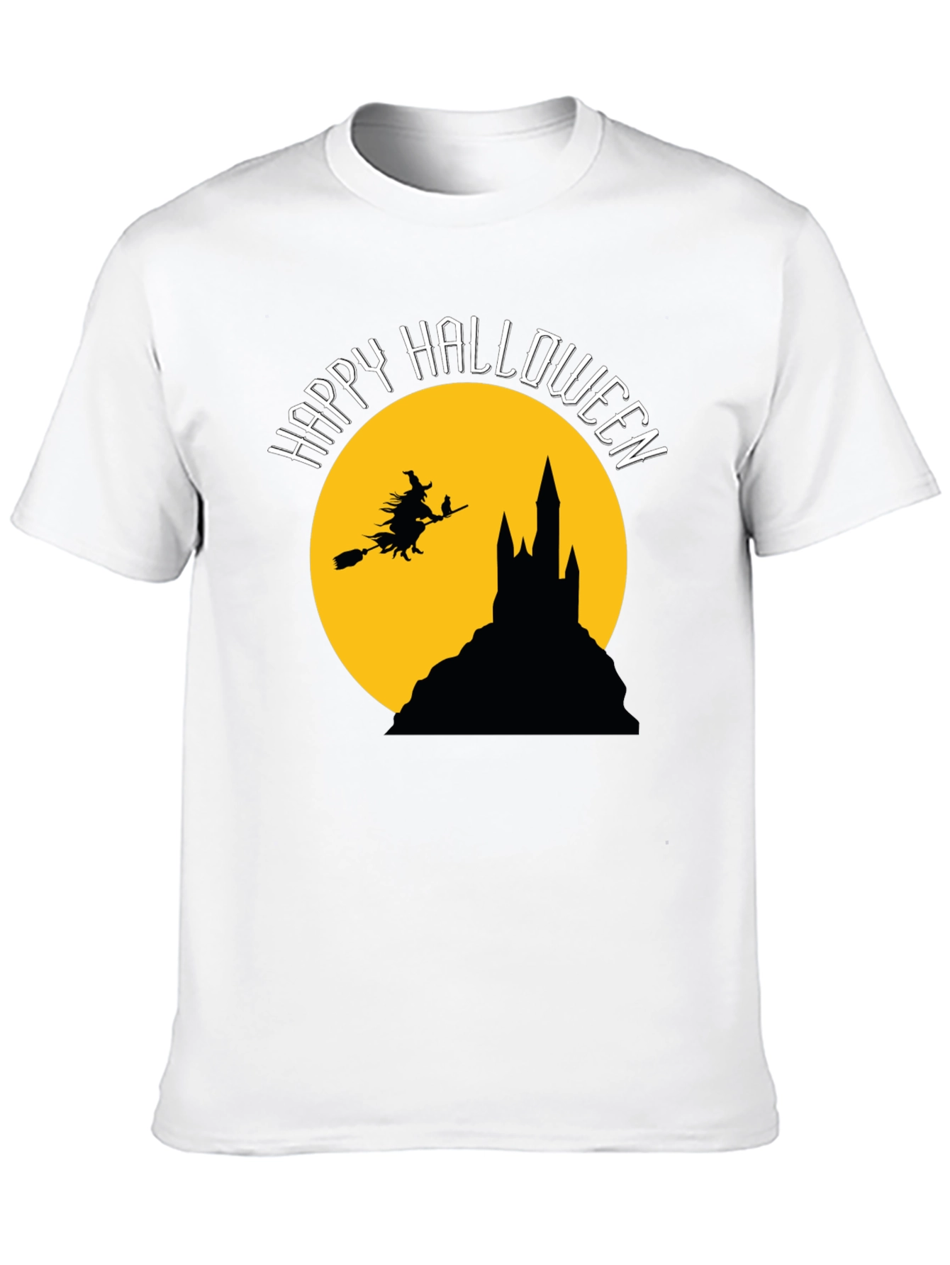 Black Happy Halloween Witch T-Shirt view 10