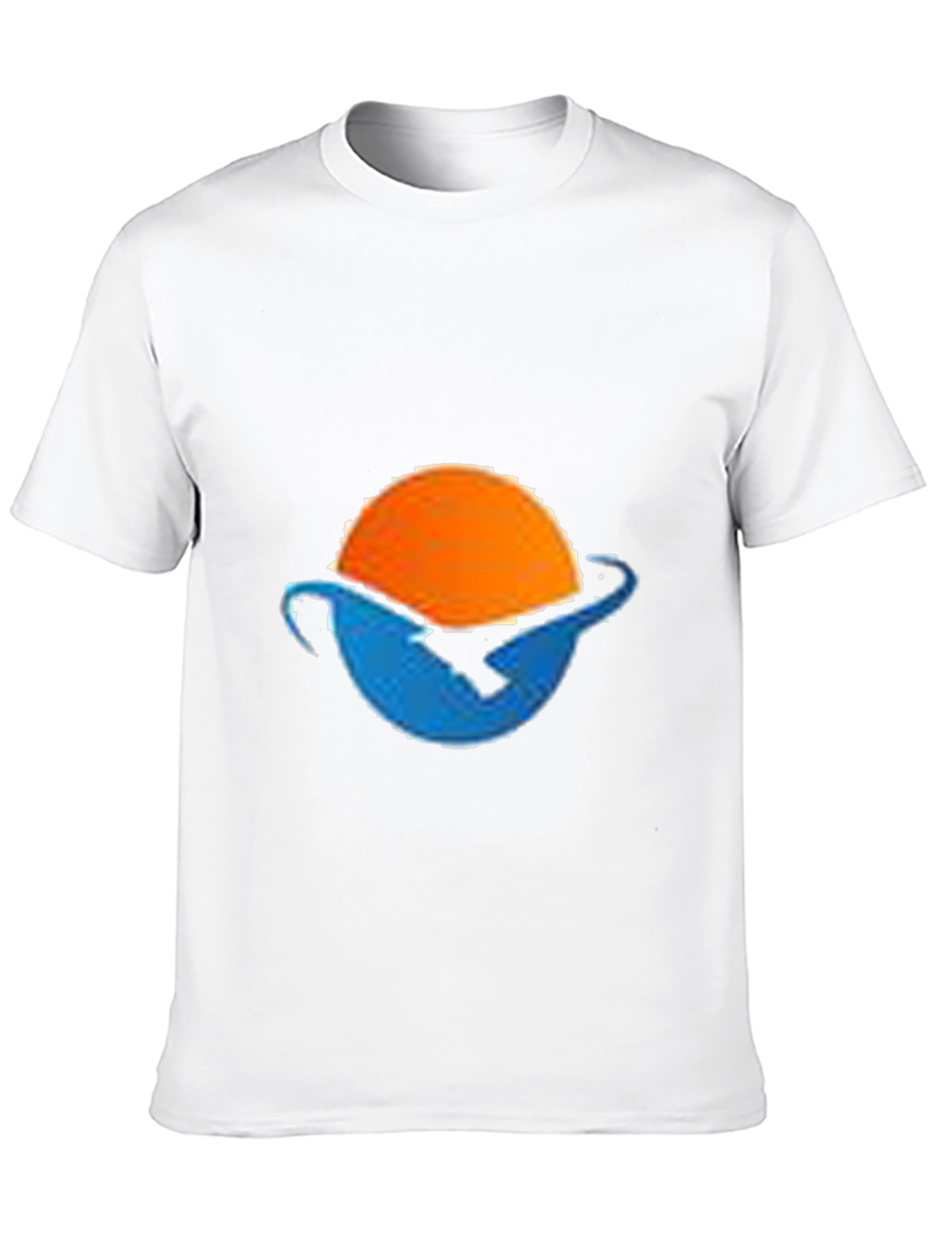 Black Sunset Wave Graphic Tee - Black Cotton Blend view 10