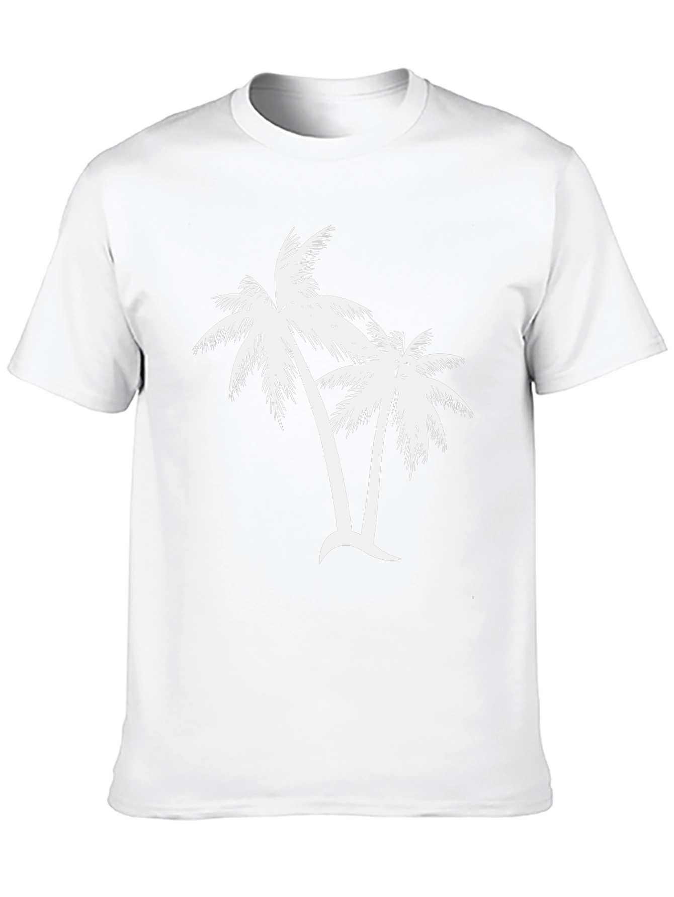 Black Palm Tree Graphic Tee - Black Cotton T-Shirt view 10