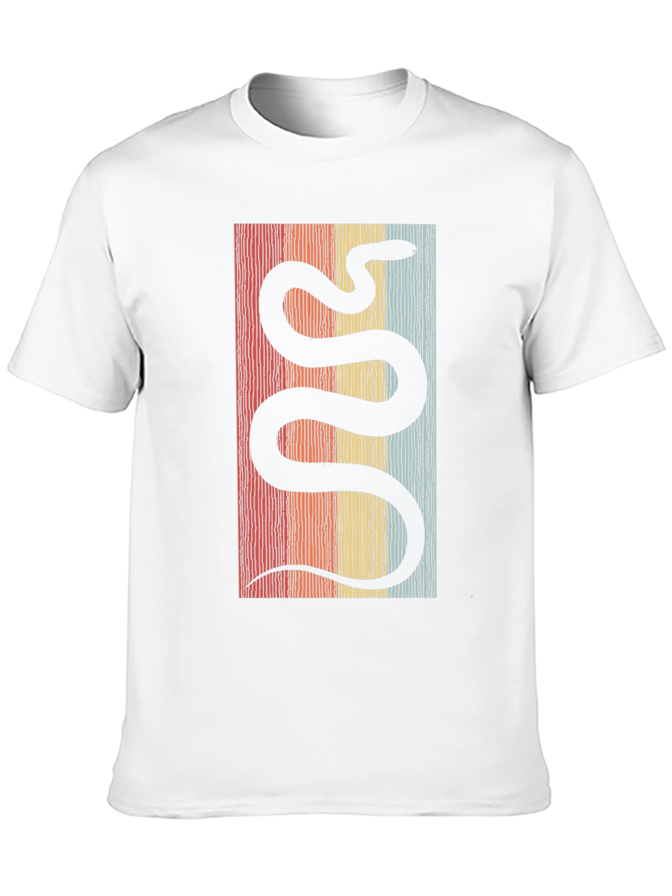 Black Retro Snake Graphic Tee - Cool Vintage Style view 10