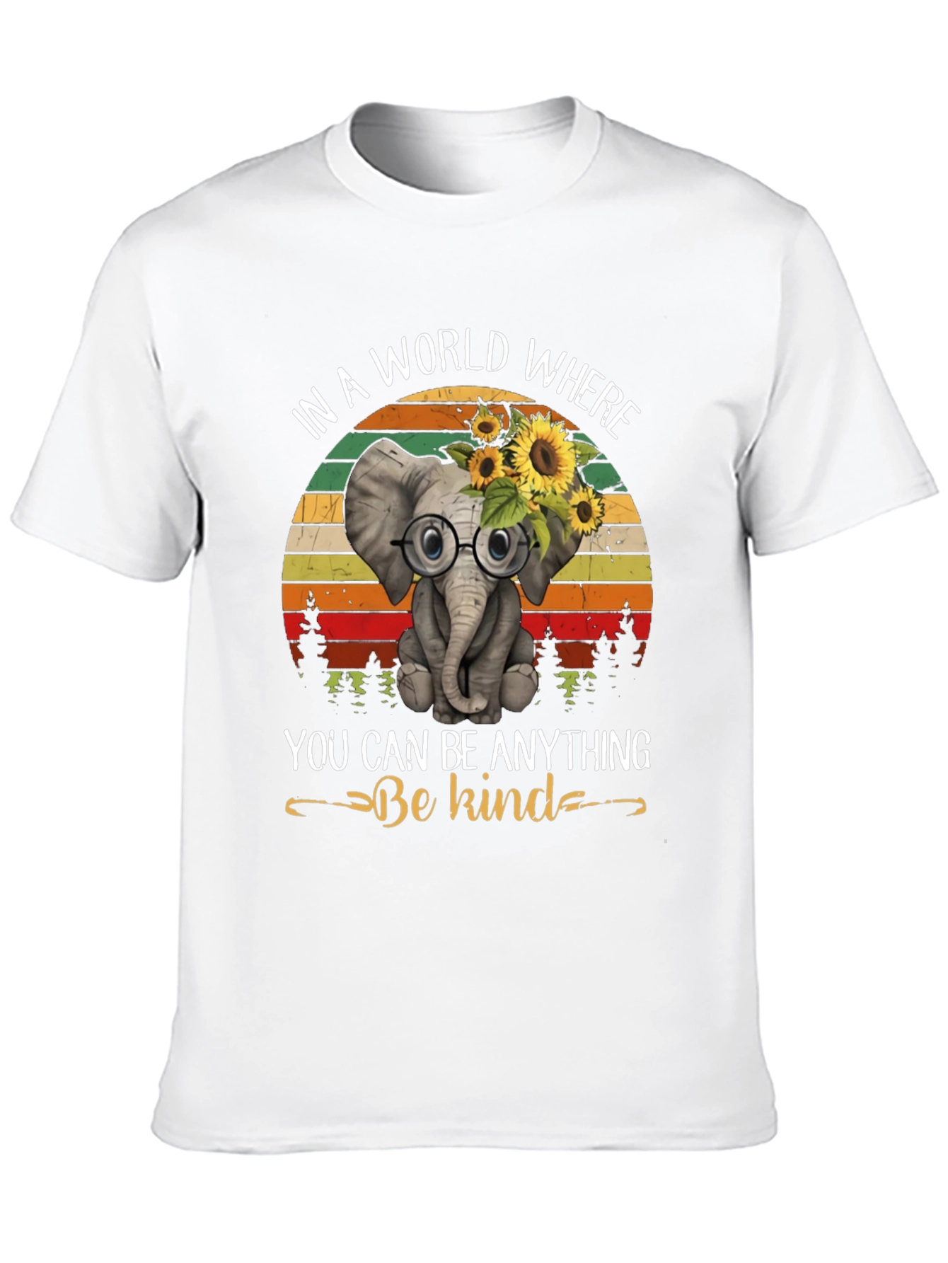 Black Be Kind Elephant T-Shirt: World Where You Can Be Anything view 10