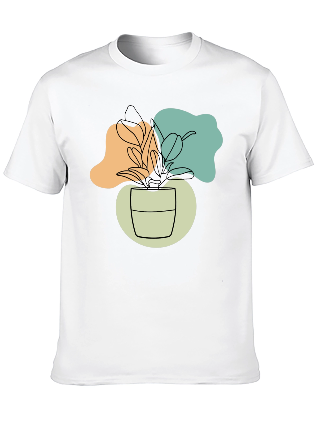 Black Abstract Plant Graphic T-Shirt view 10