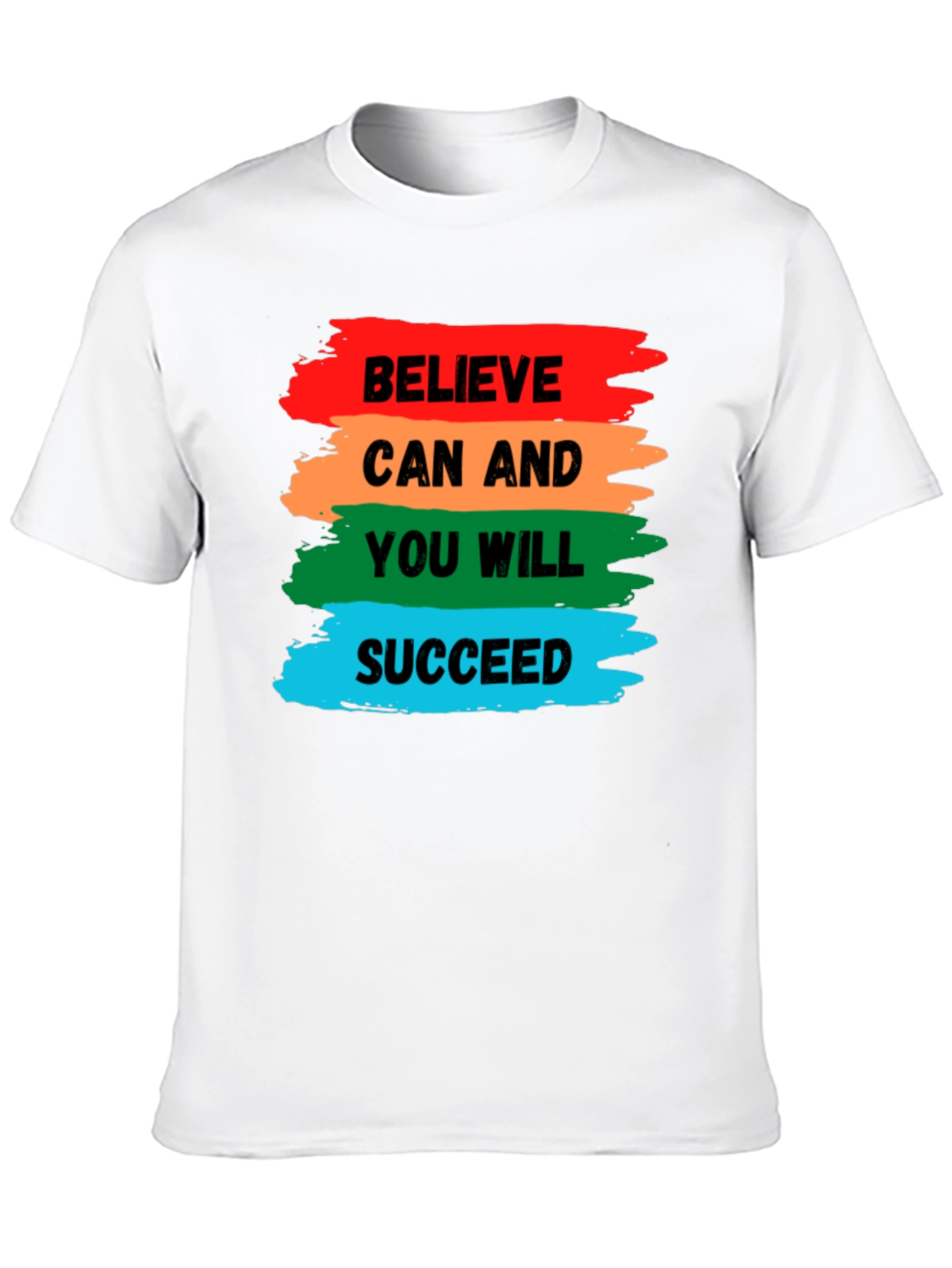 Black Believe Can Succeed Graphic Tee - Motivation Shirt view 10