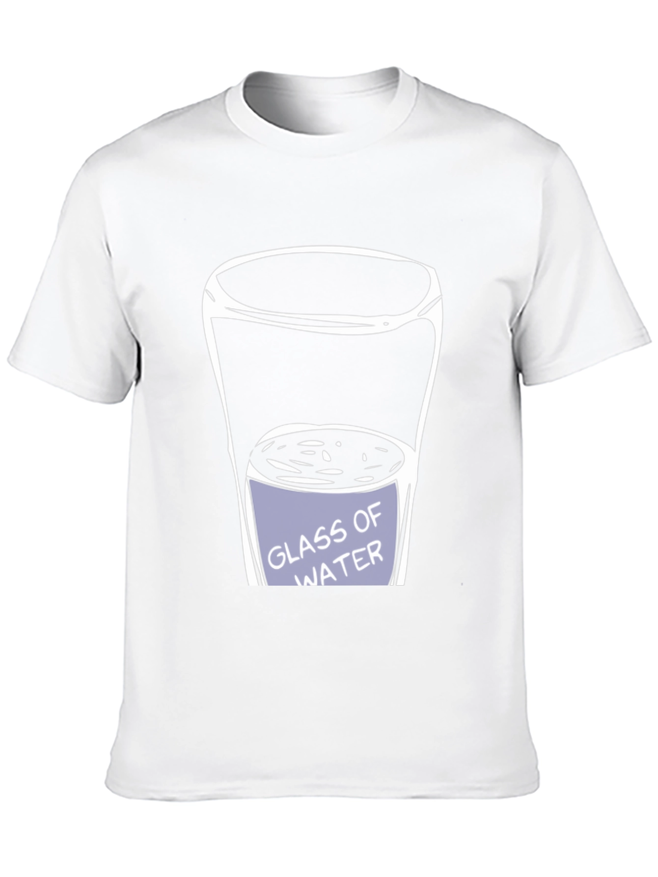 Black Glass of Water Graphic Tee - Unisex Black Cotton T-Shirt view 10