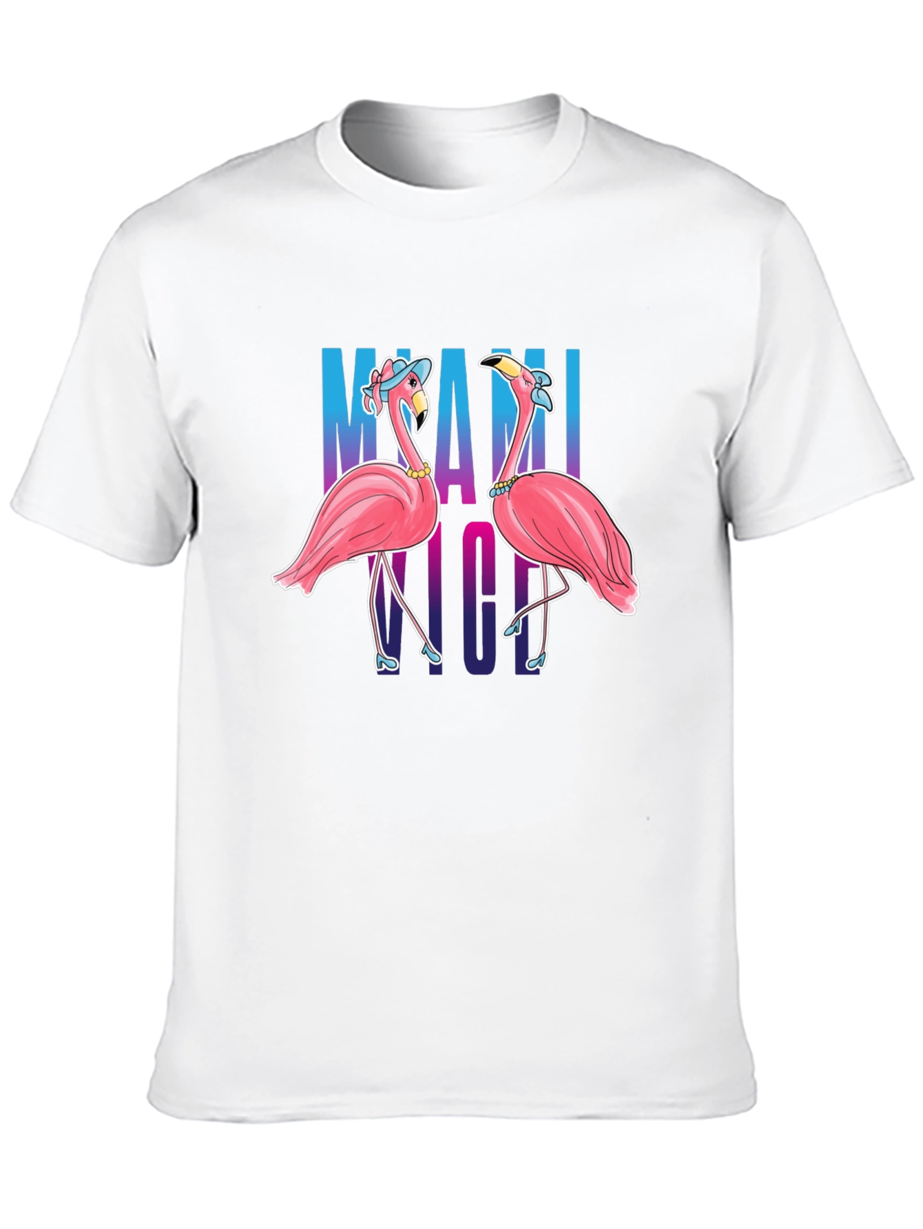 Black Miami Nights Flamingo T-Shirt view 10