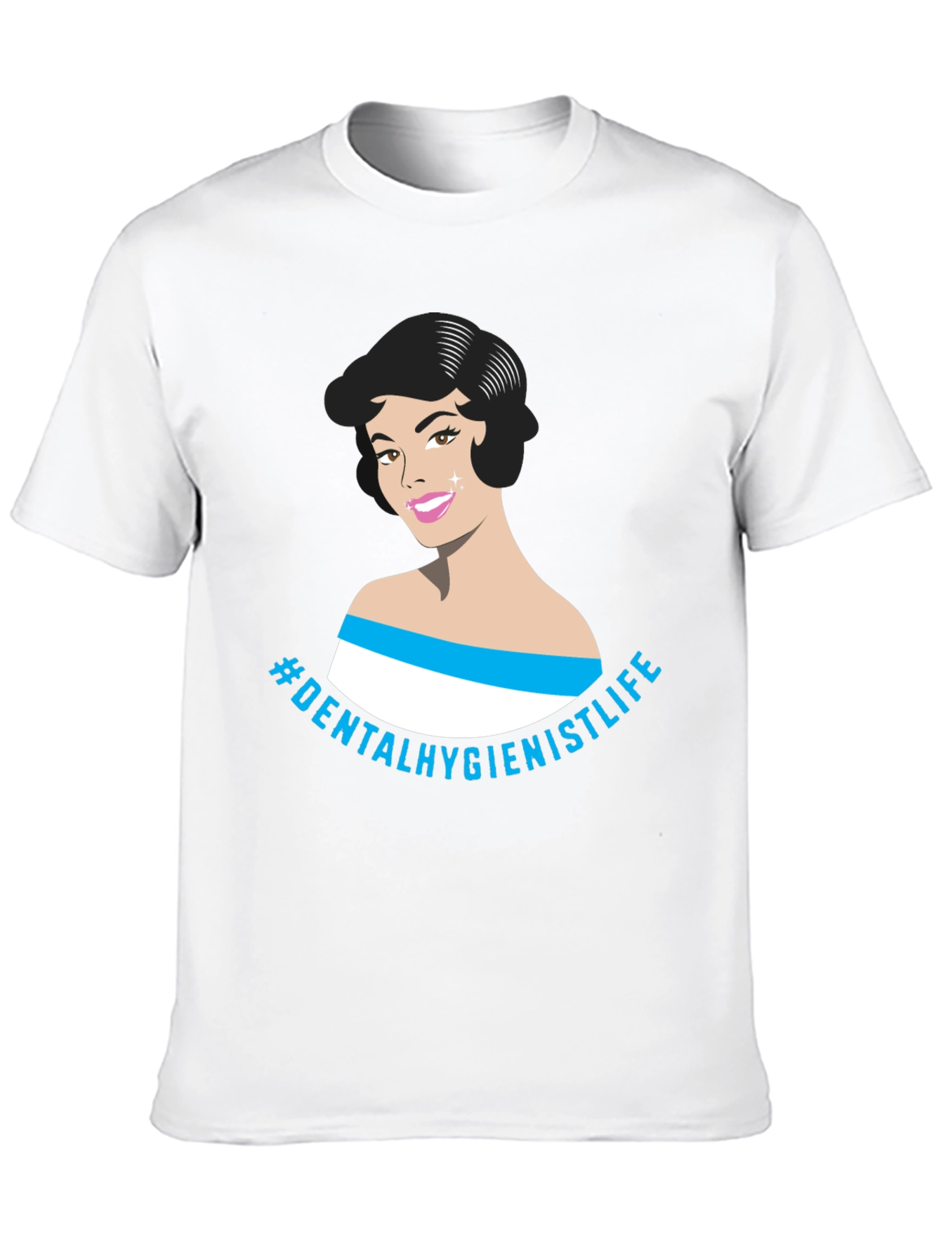 Black Dental Hygienist Life Graphic Tee - Black view 10