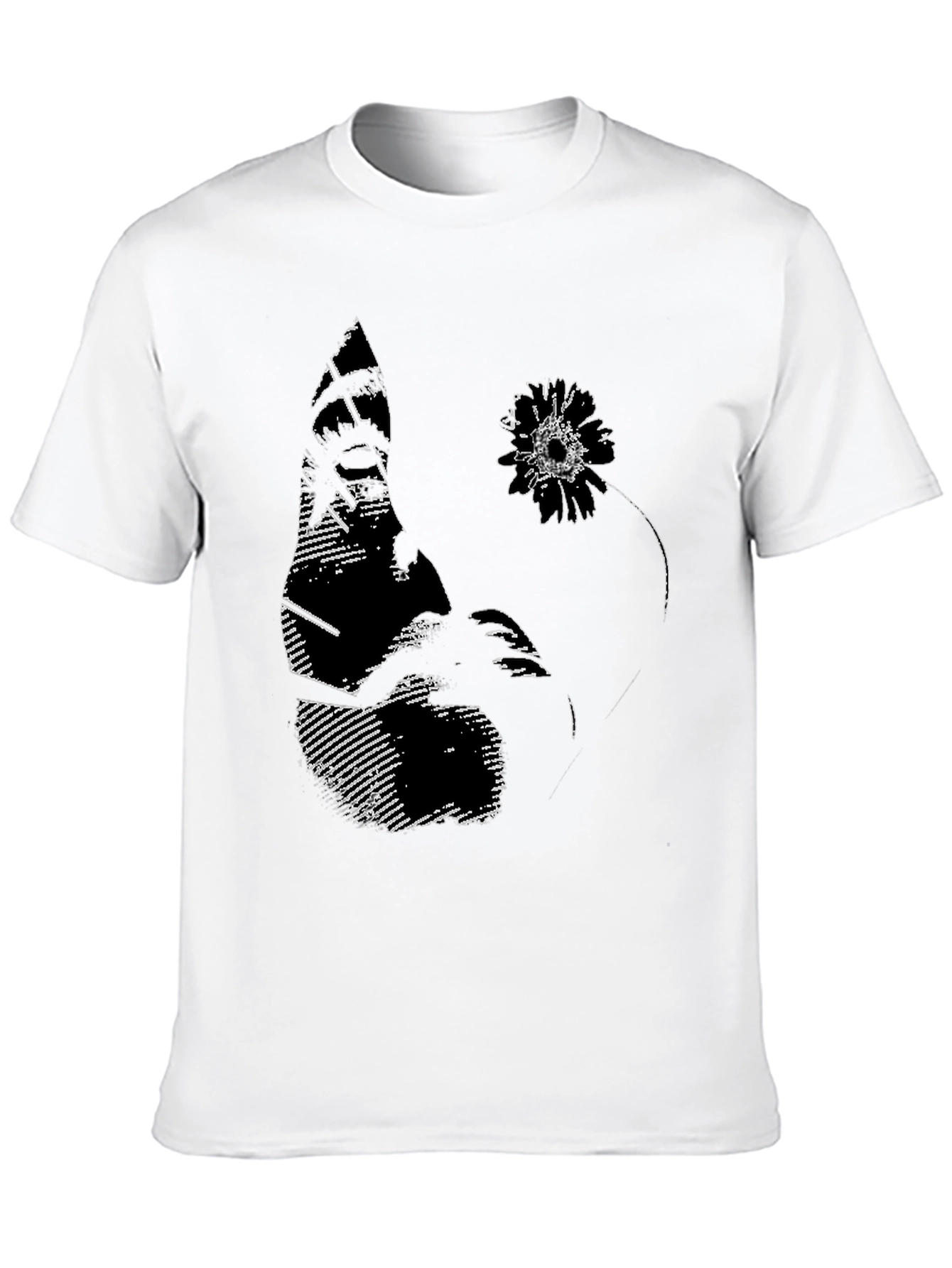 Black Abstract Graphic Print Black T-Shirt view 10