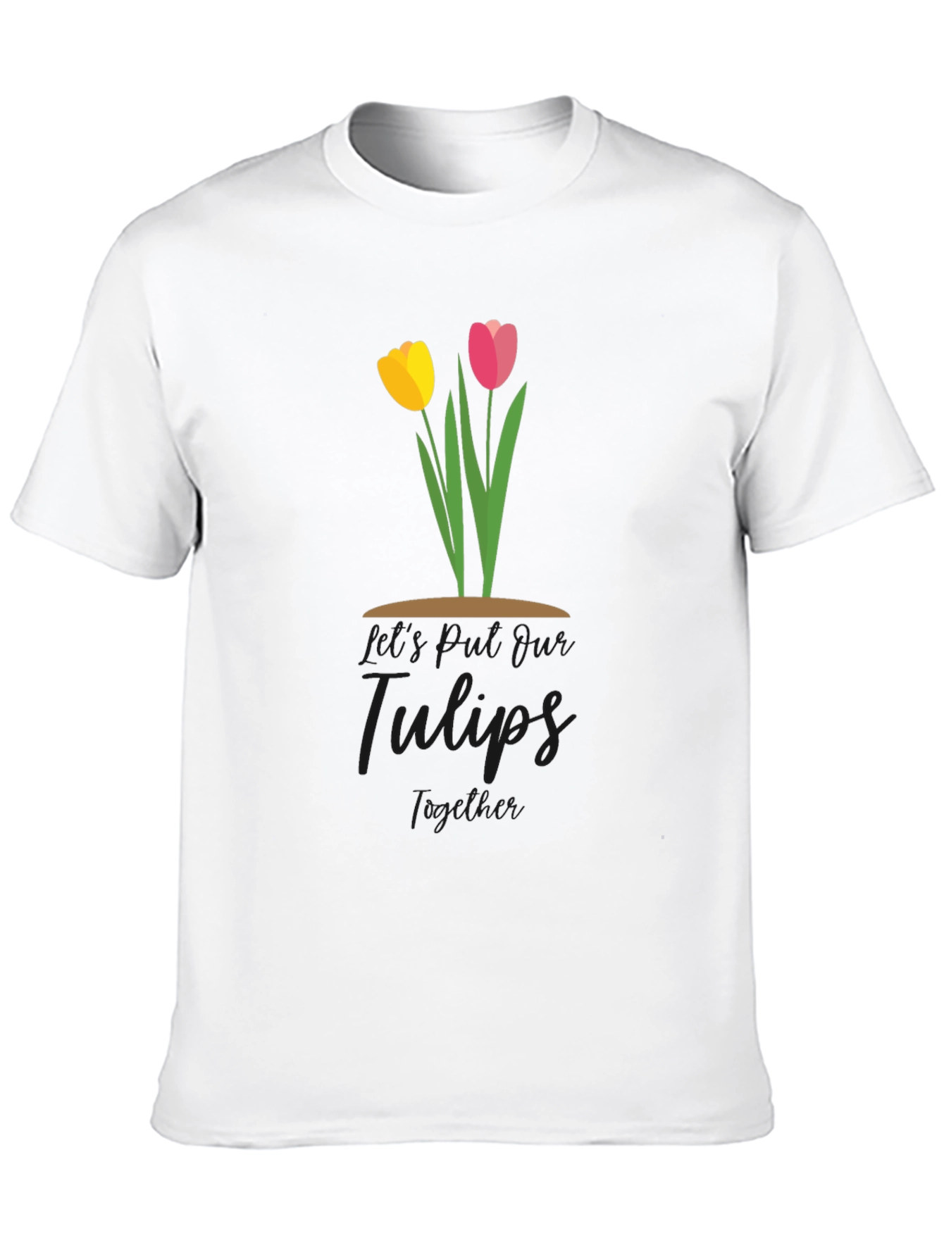 Black Tulips Together Black T-Shirt view 10