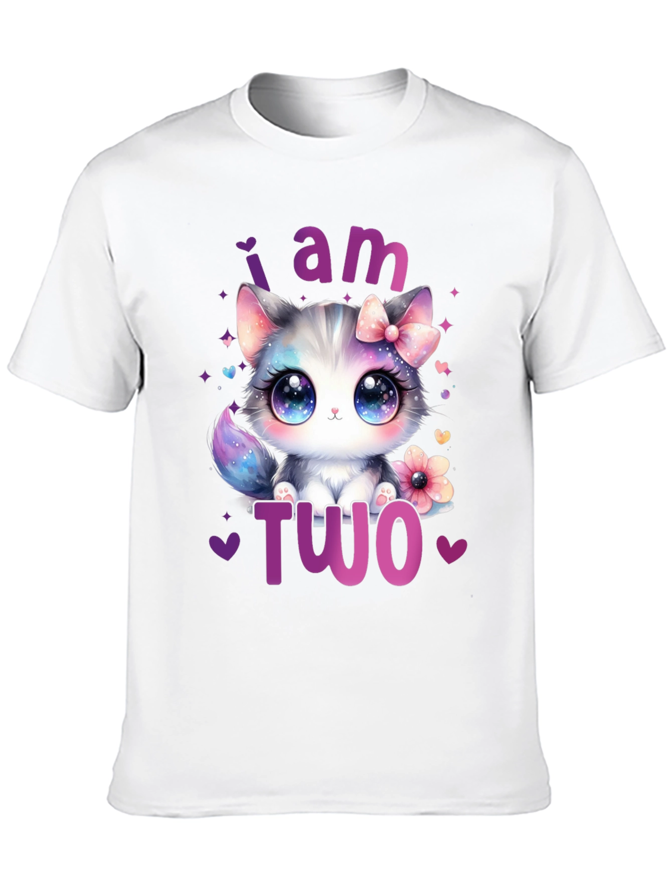 I am Two Cute Kitten Birthday T-Shirt - 10