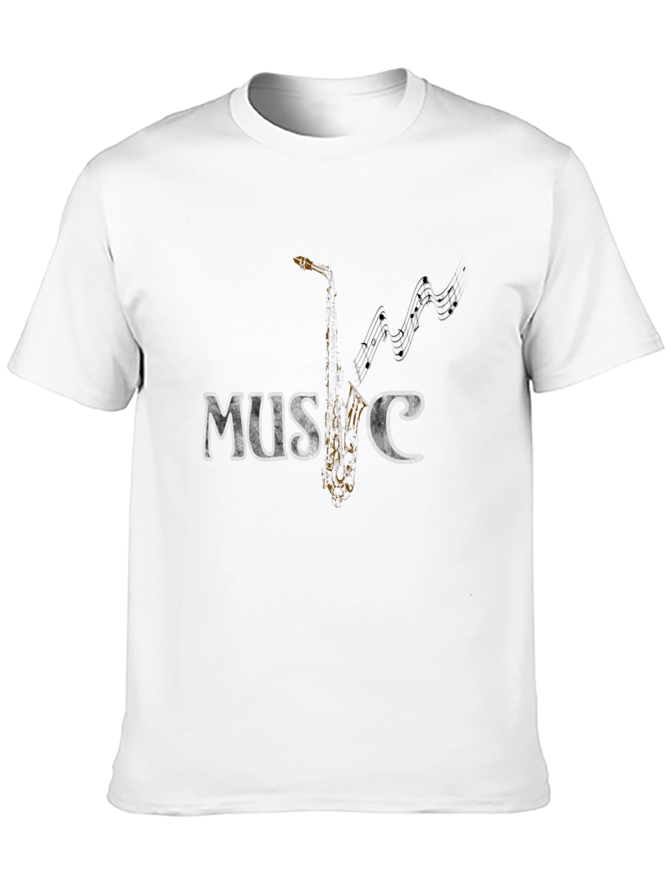 Black Music Saxophone Graphic Tee - Stylish Black T-Shirt view 10