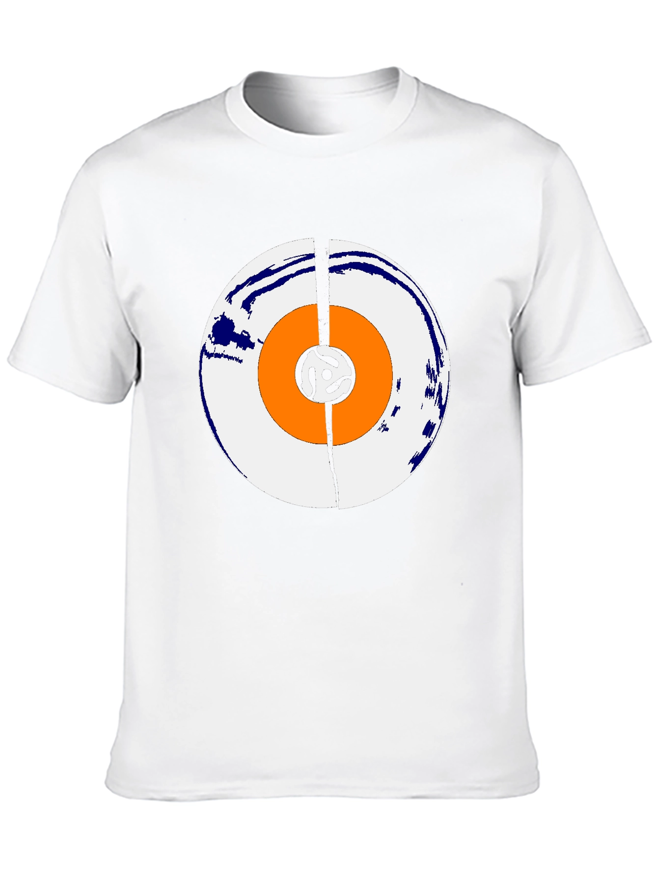 Black Retro Vinyl Record Graphic Tee - Black Cotton T-Shirt view 10