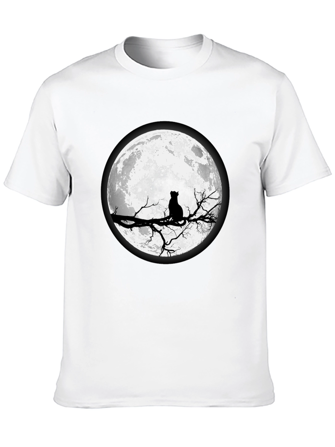 Black Black Cat Moon T-Shirt view 10