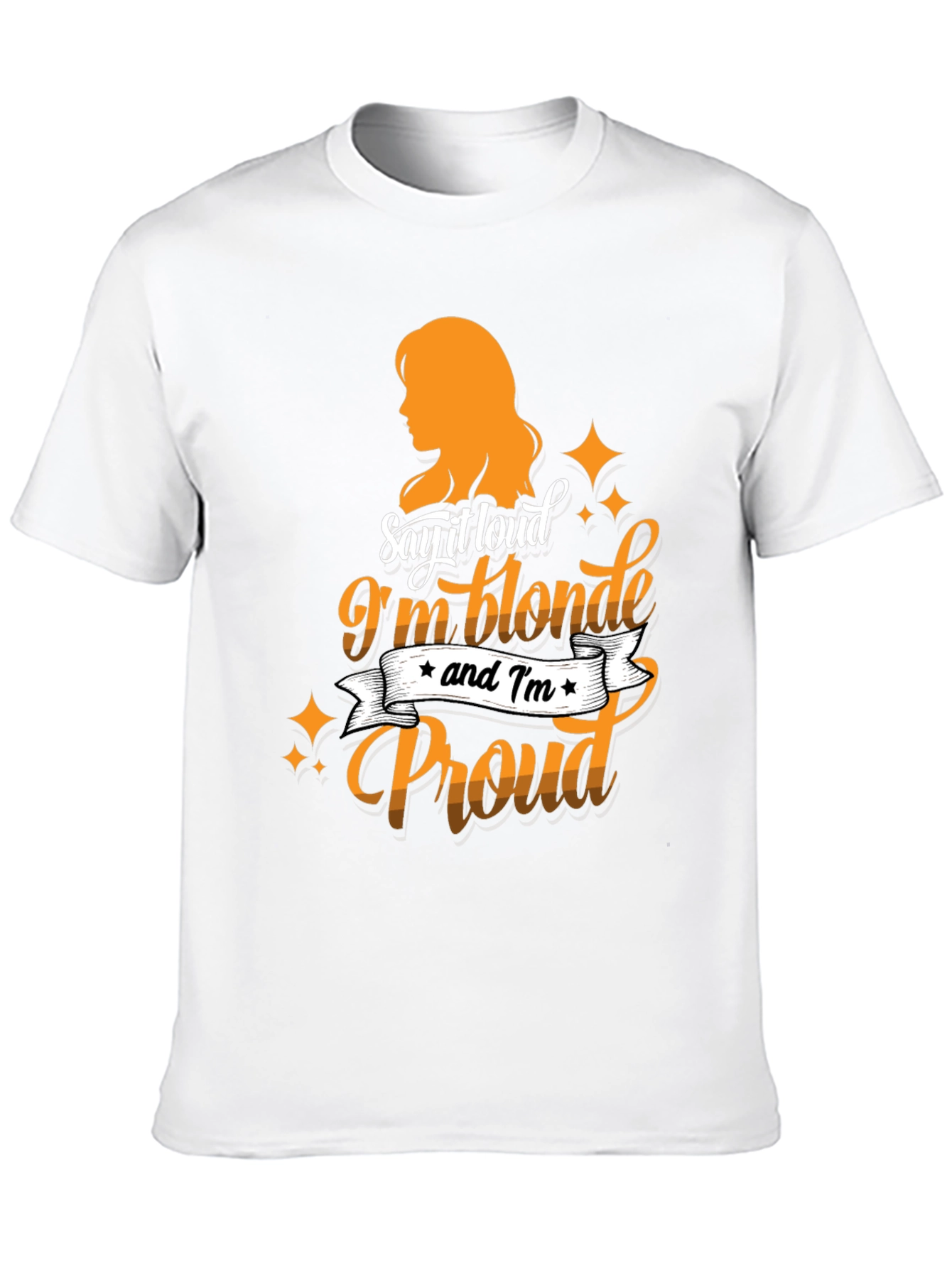 Black Blonde & Proud Graphic Tee - Black Cotton T-Shirt view 10
