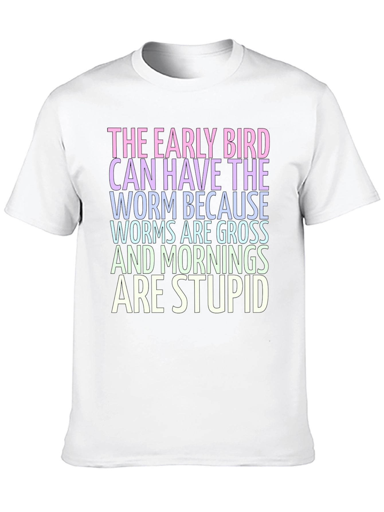 Black The Early Bird T-Shirt - Worms are Gross! view 10