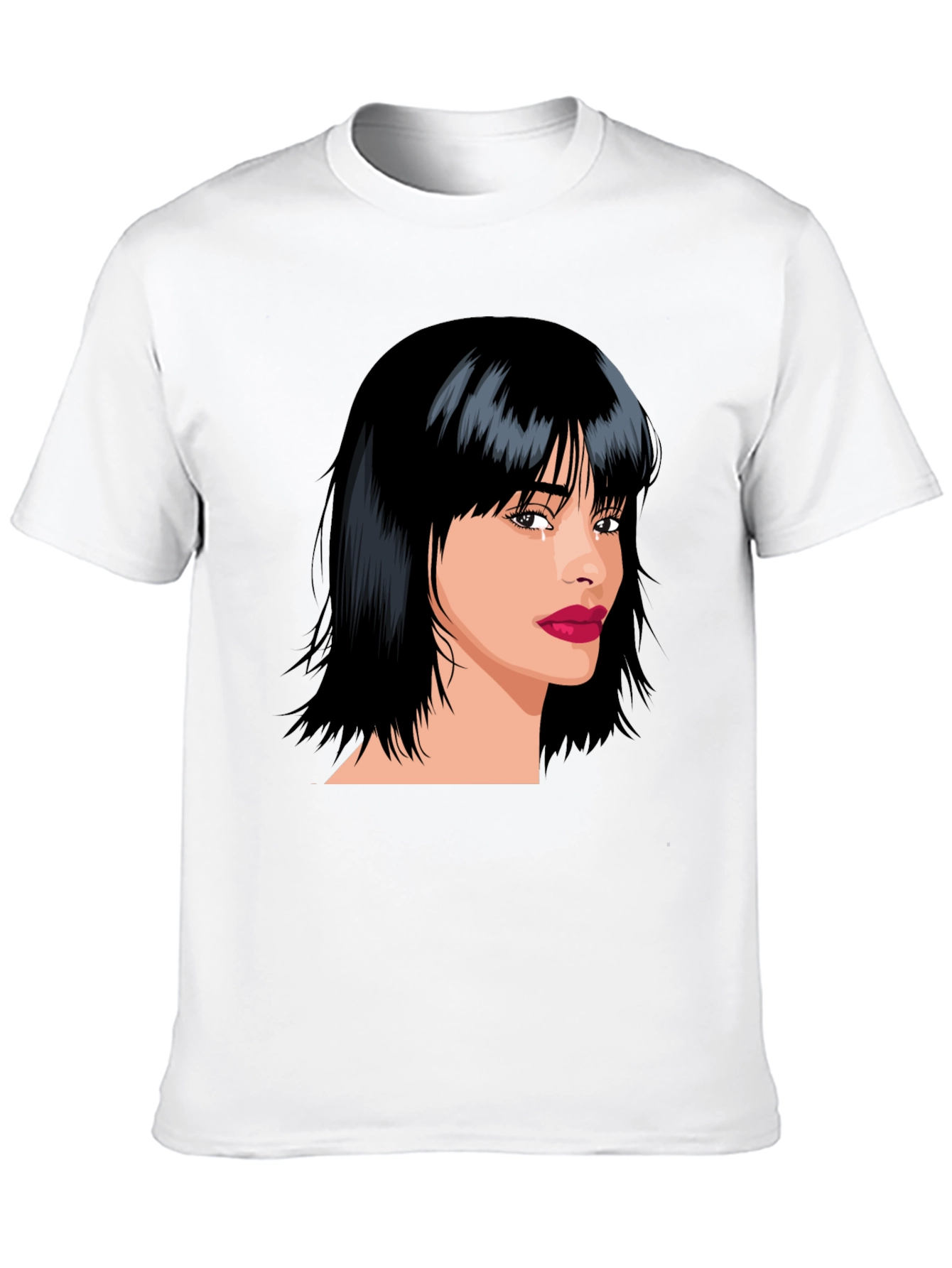 Black Stylish Woman Portrait Graphic Black T-Shirt view 10