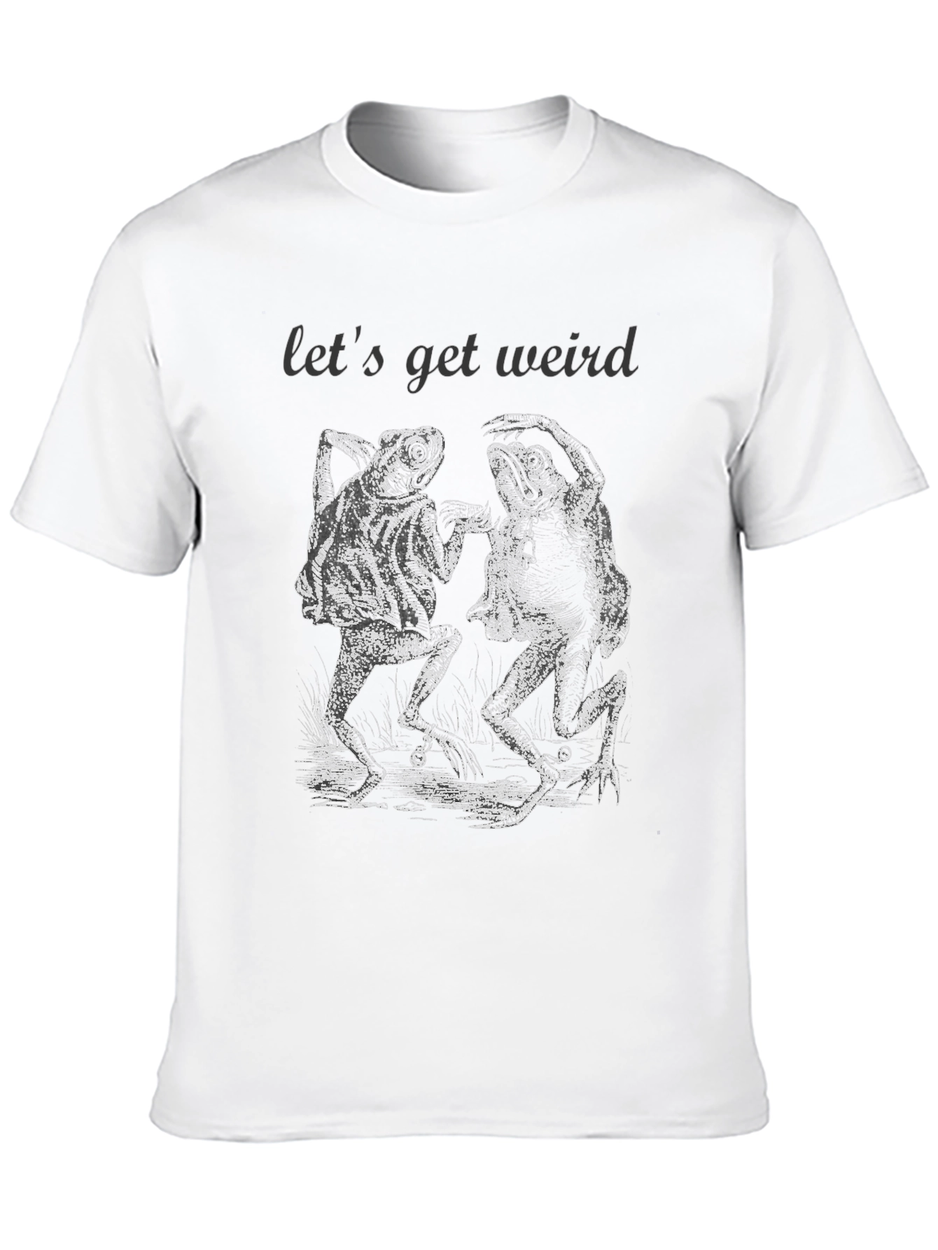 Black Let's Get Weird Frogs Graphic Tee view 10