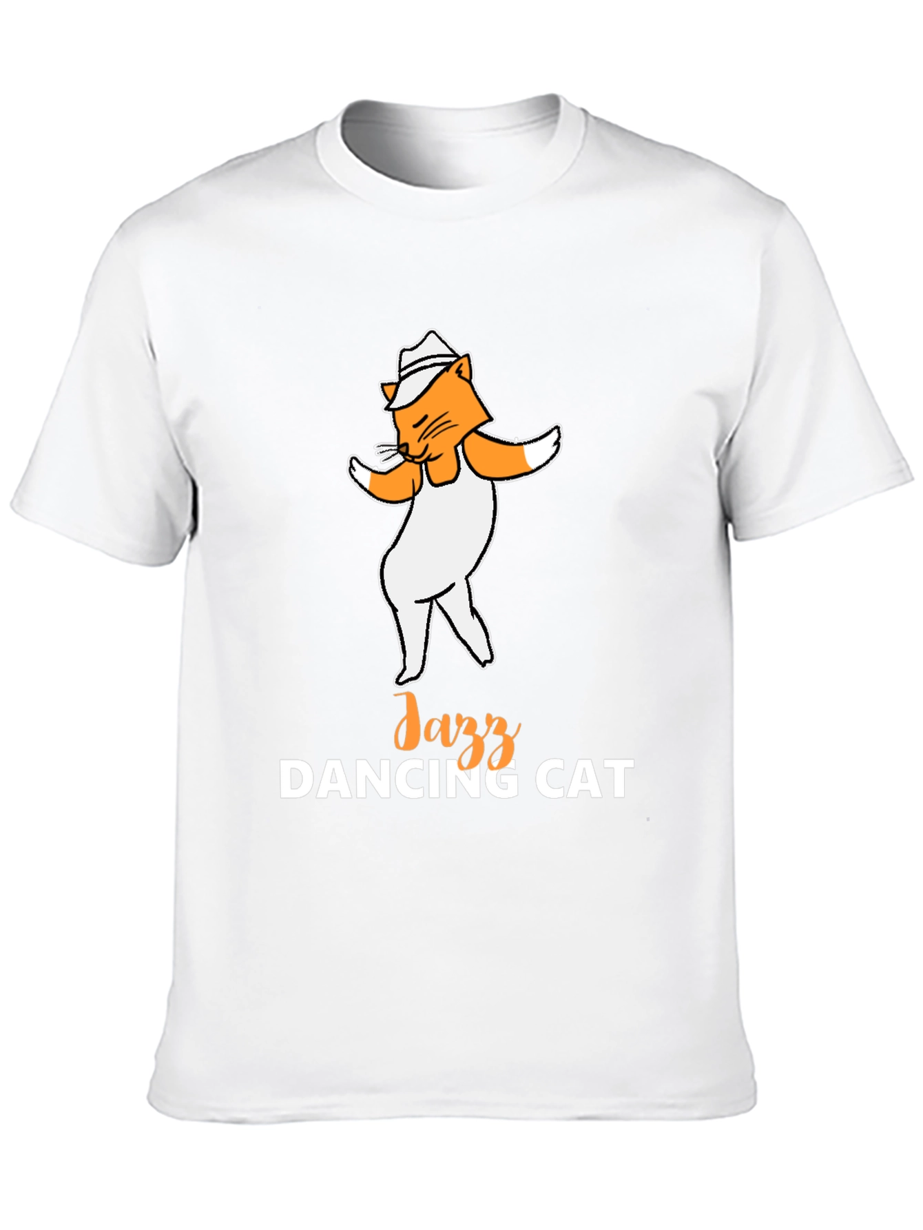 Black Jazz Dancing Cat T-Shirt - Cool Graphic Tee view 10