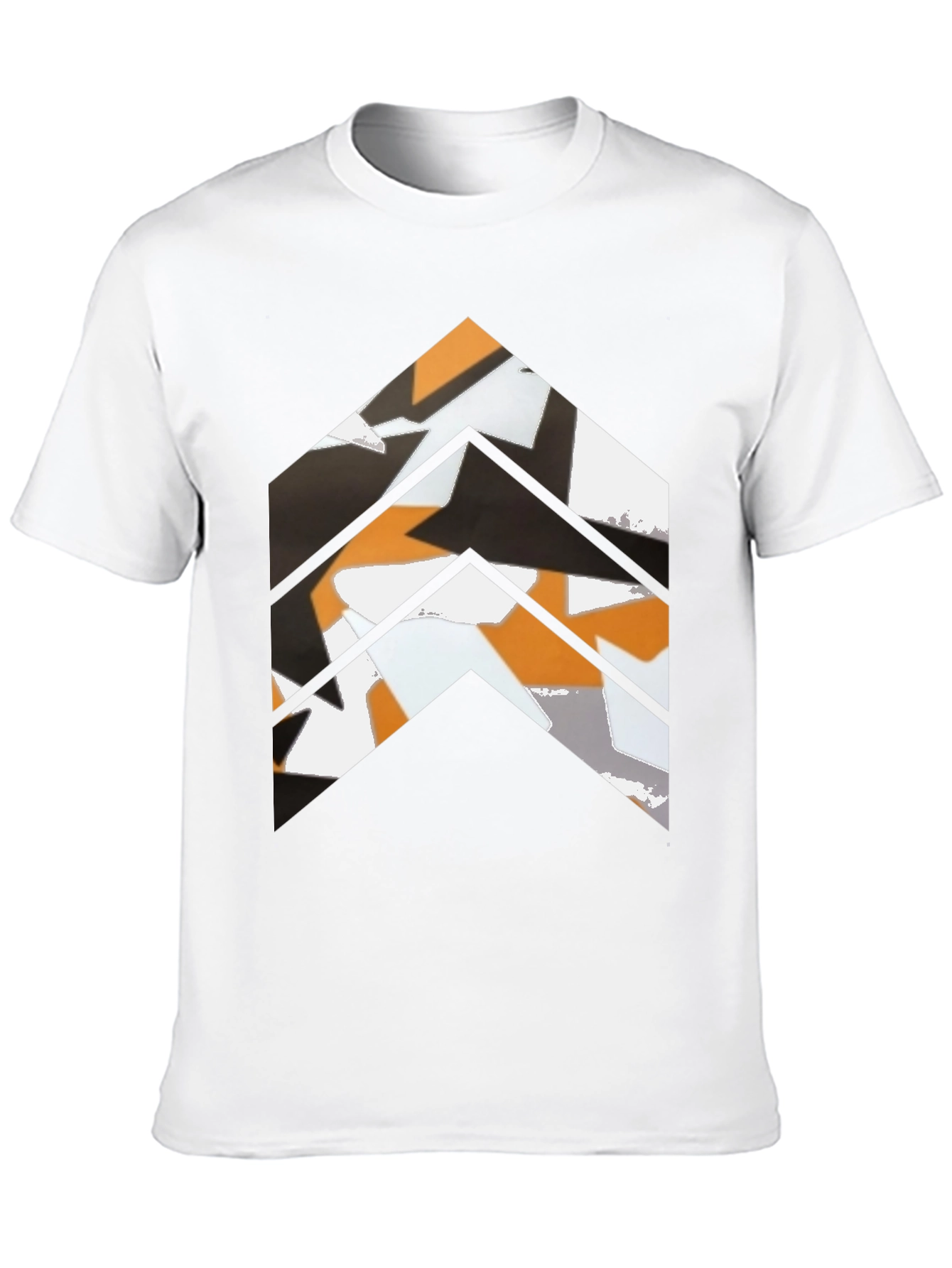 Black Abstract Chevron Graphic Tee - Black Casual Shirt view 10