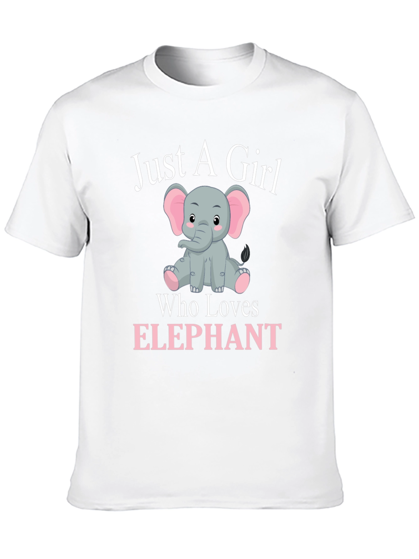 Black Just a Girl Who Loves Elephants T-Shirt view 10