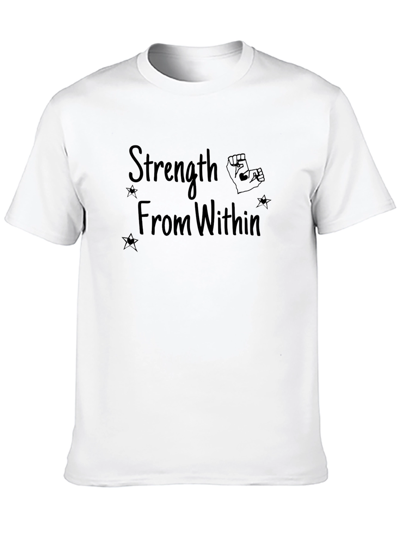 Black Strength From Within Graphic T-Shirt view 10