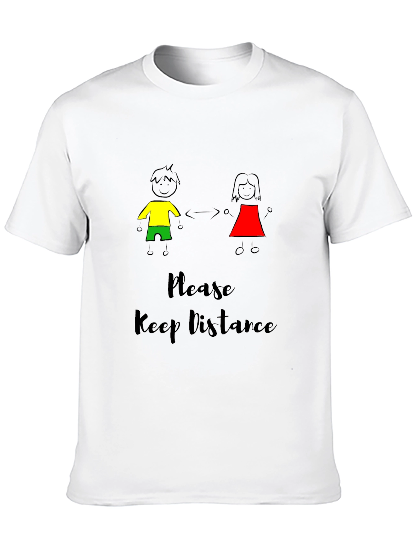 Black Social Distance Graphic Tee - Black view 10