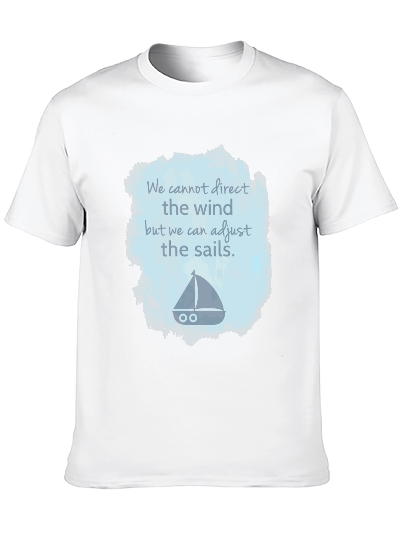 Black Inspirational Sailing T-Shirt - Adjust the Sails view 10