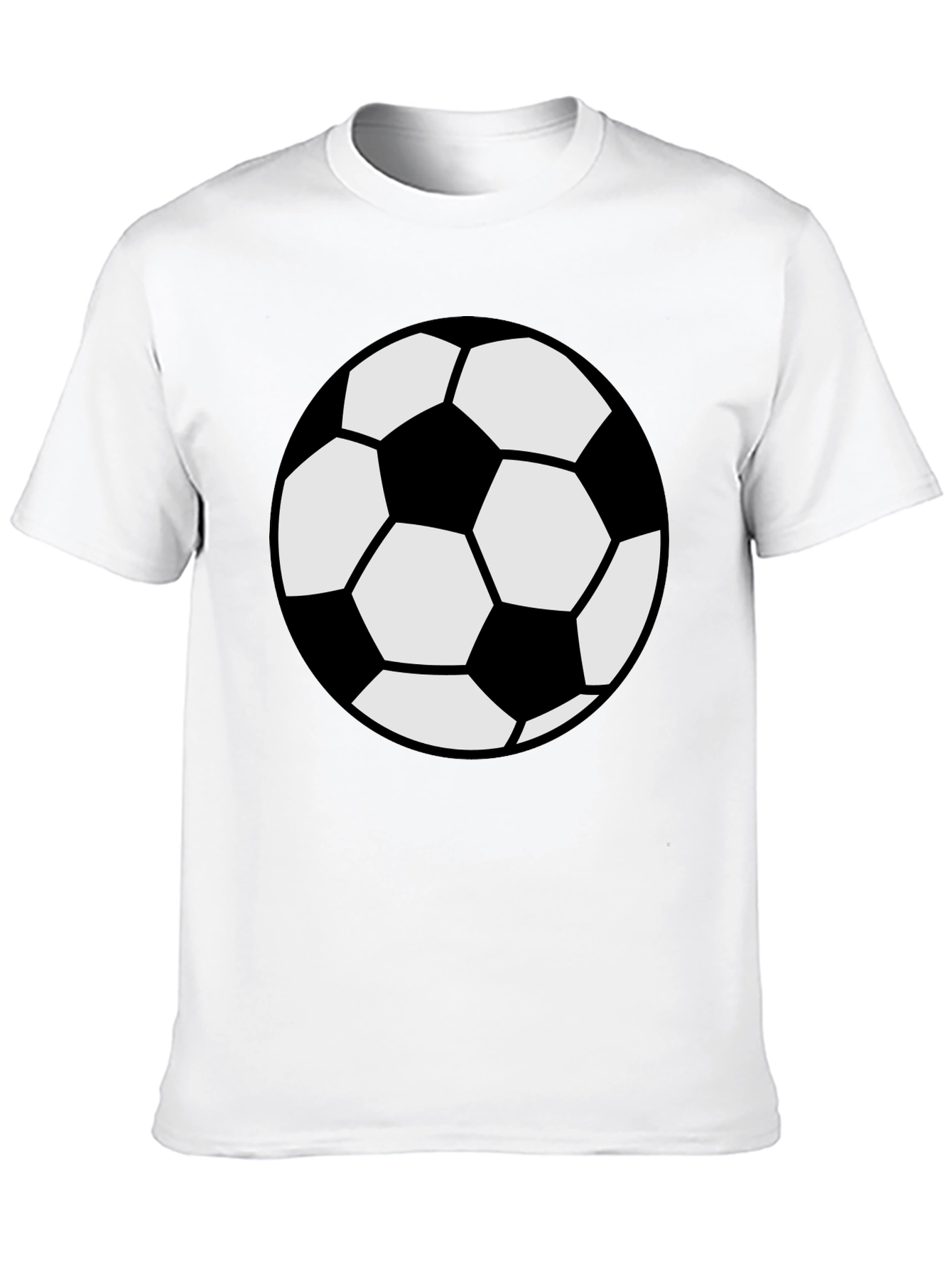 Black Soccer Ball Graphic Tee - Black Cotton Comfort view 10