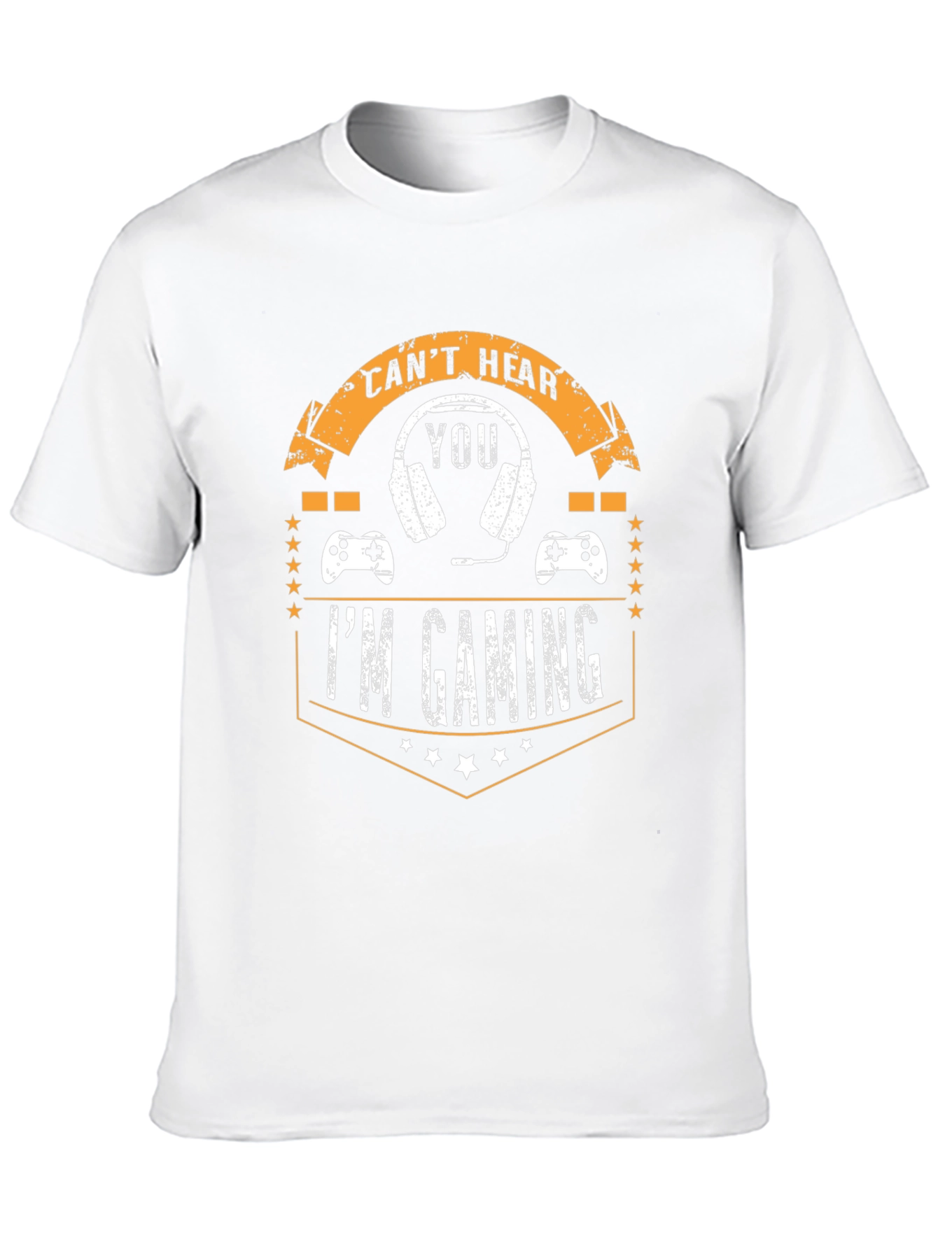 Black I Can't Hear You I'm Gaming Black T-Shirt view 10