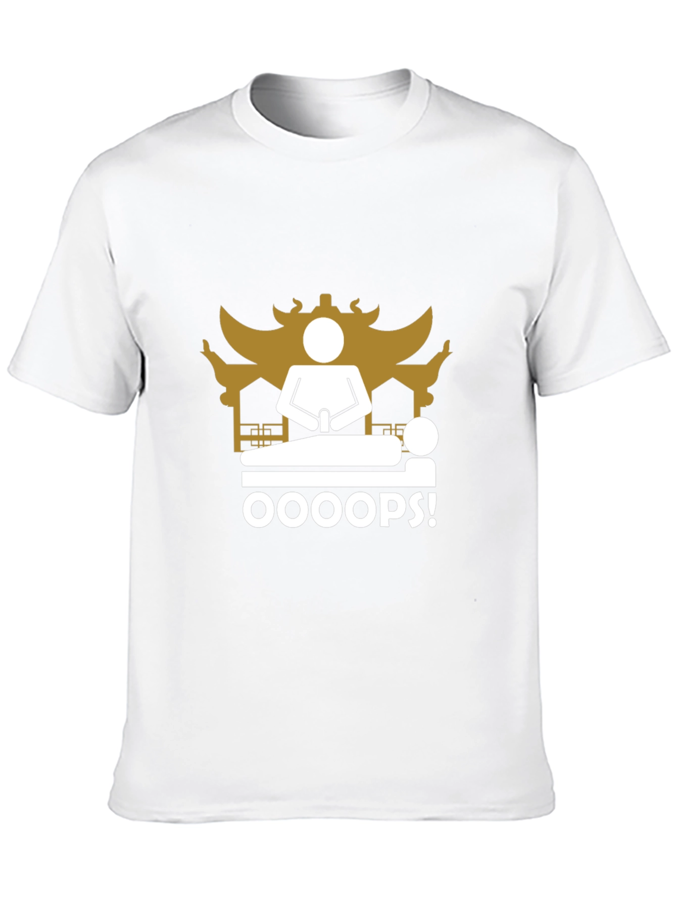 Black Oops! Funny Black T-Shirt - Unique Graphic Tee view 10