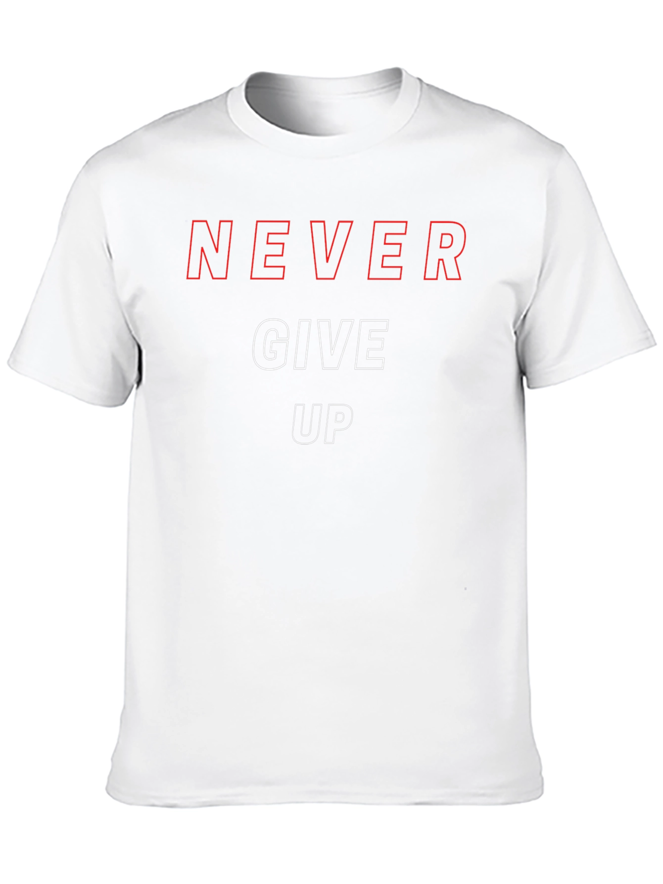 Black Never Give Up Graphic Tee - Motivational Design view 10