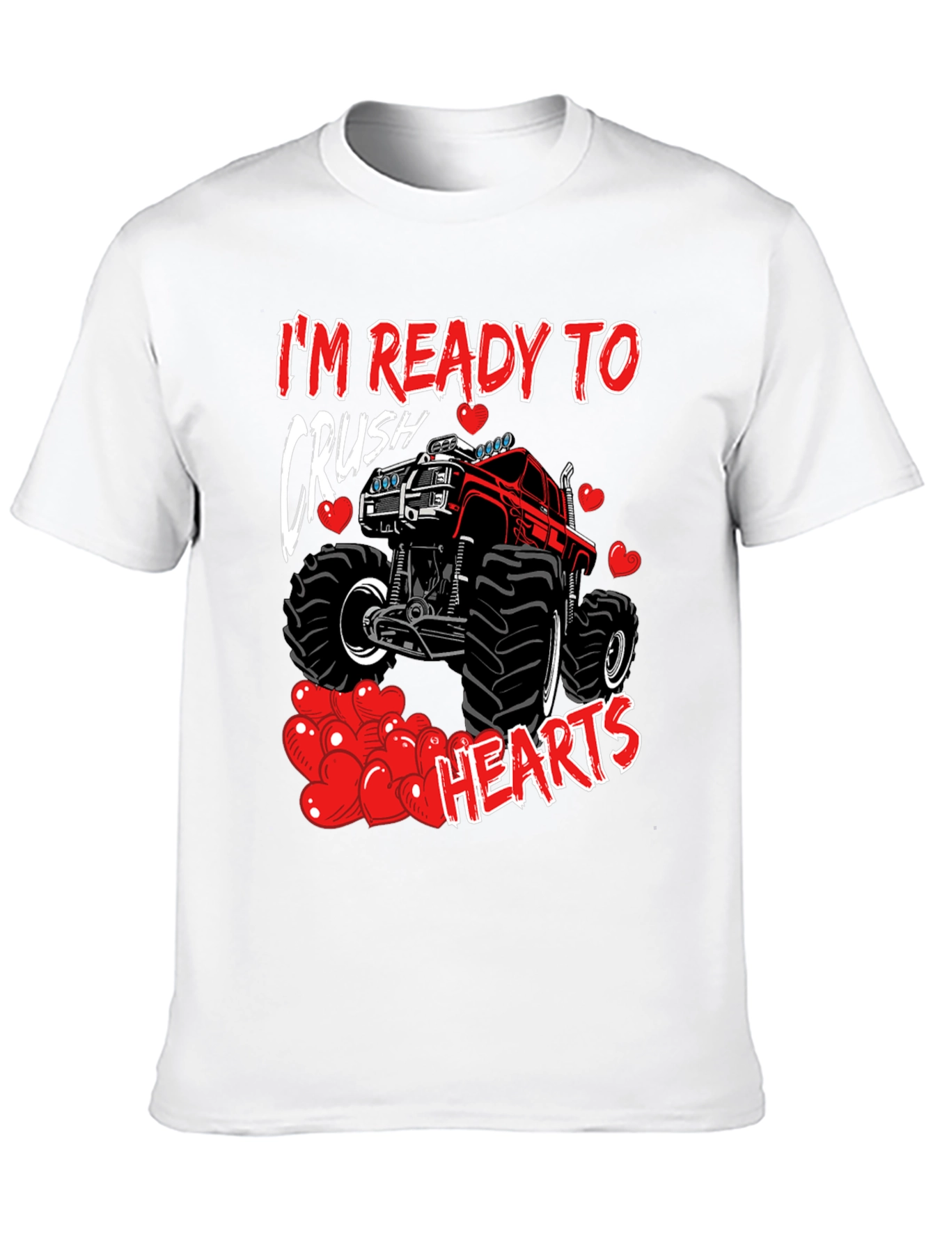 Black Crush Hearts Monster Truck Graphic Tee view 10