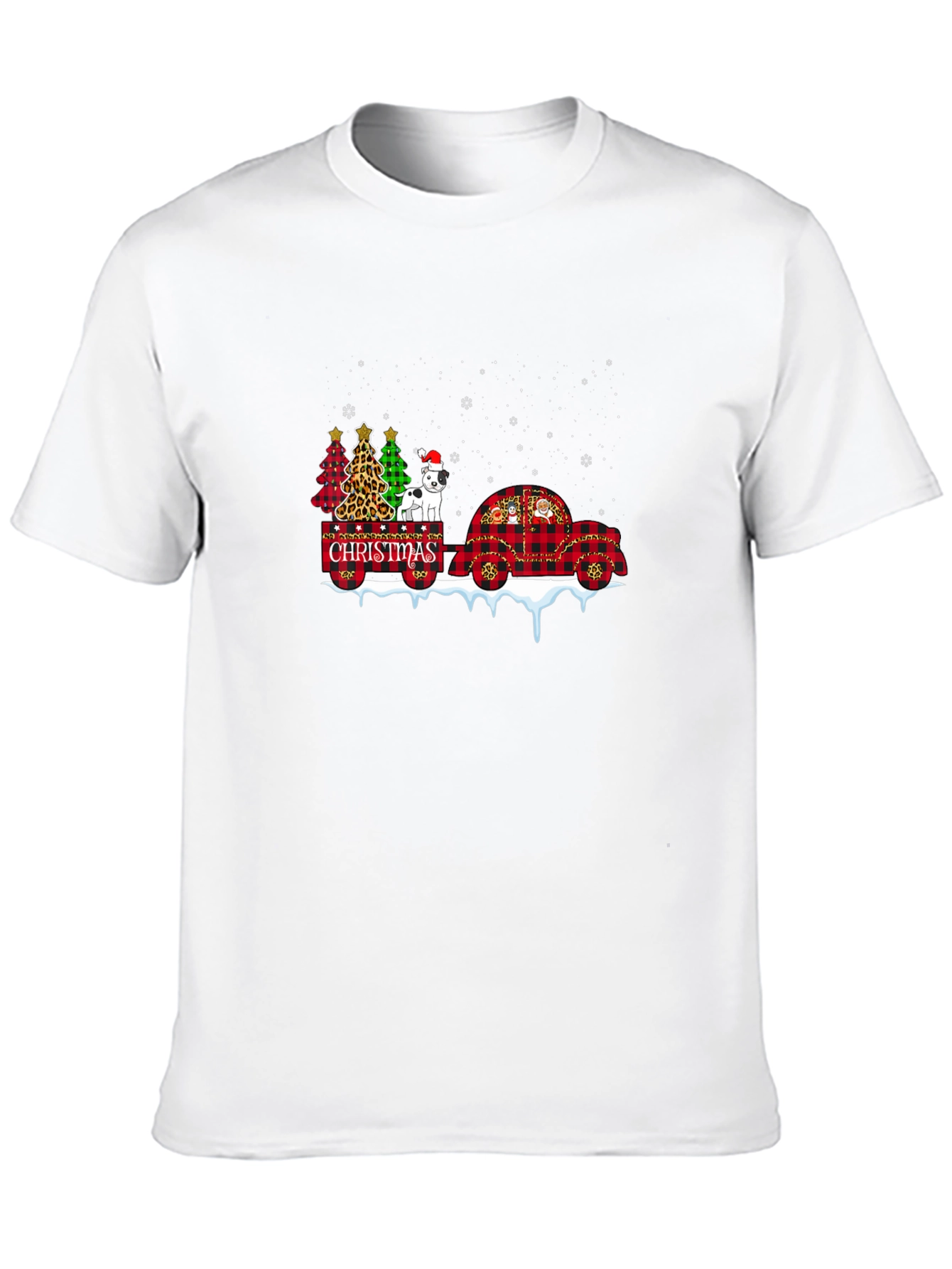 Black Festive Christmas Dog Graphic Tee view 10
