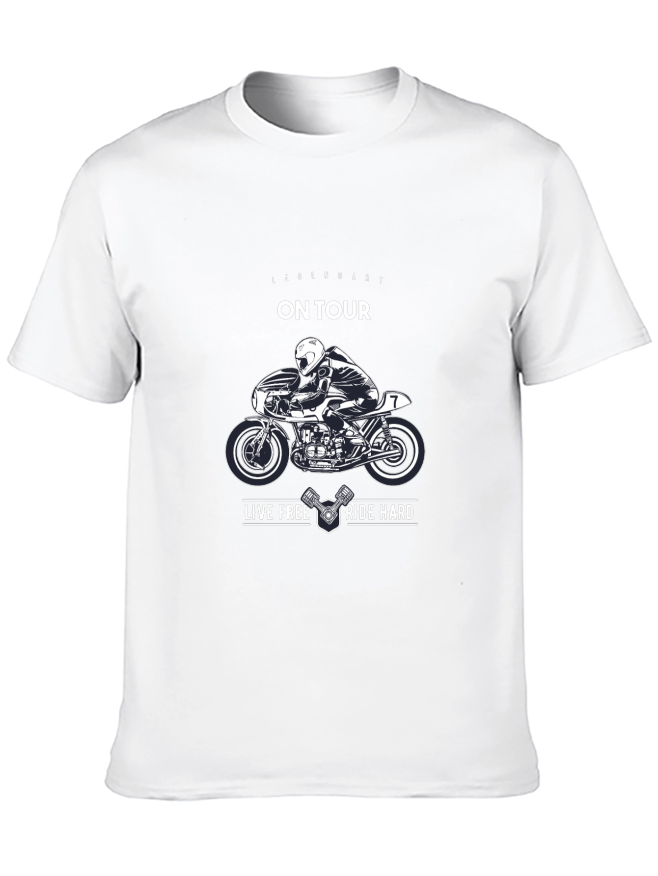 Black Legendary On Tour Motorcycle Graphic T-Shirt view 10