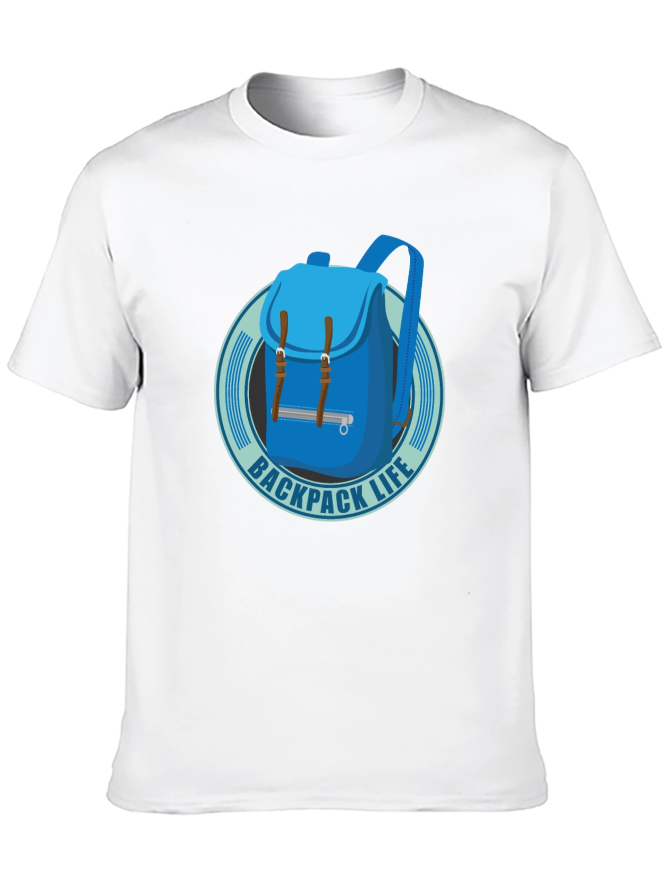 Black Backpack Life T-Shirt - Black Cotton Graphic Tee view 10