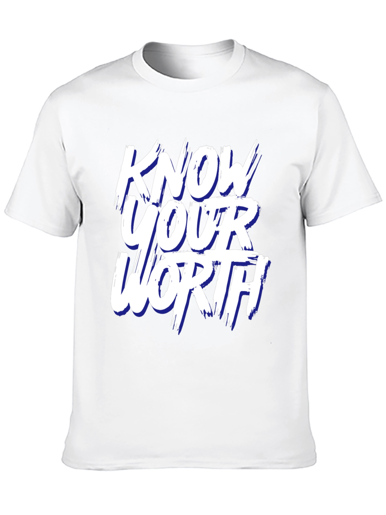 Black Know Your Worth Graphic Tee - Black Cotton Blend view 10