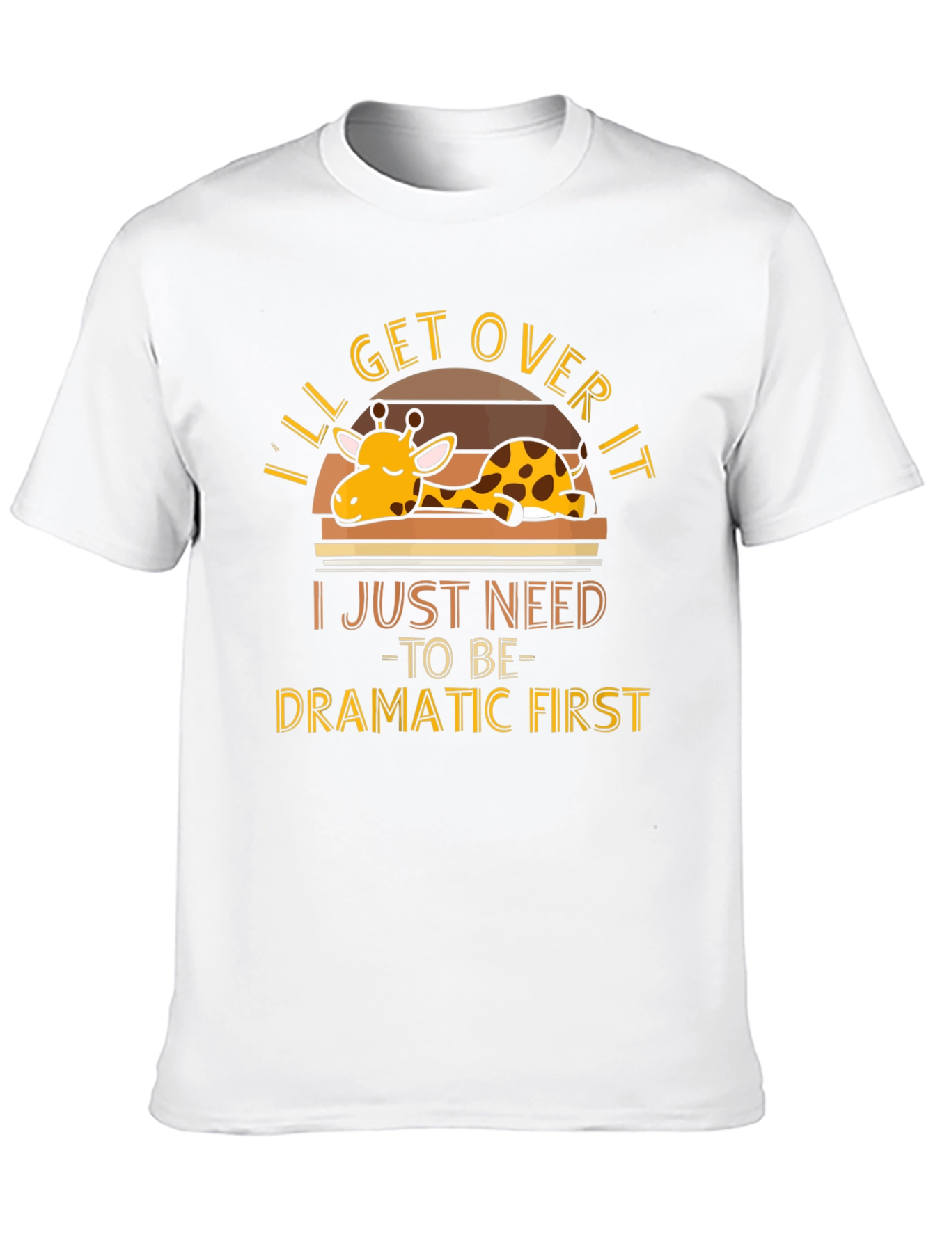 Black Dramatic Giraffe T-Shirt - I'll Get Over It view 10