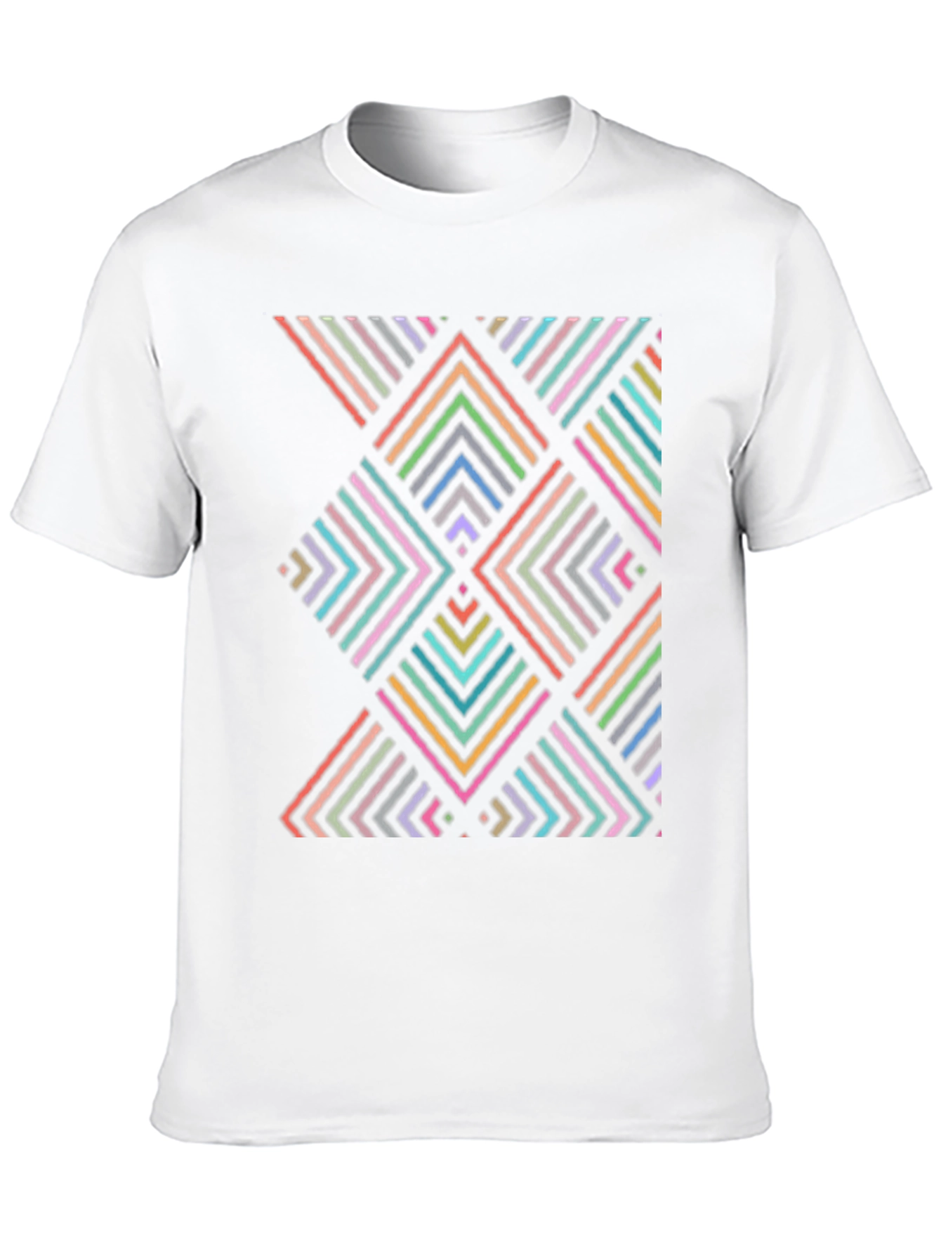 Geometric Arrow Pattern T-Shirt - Black - 10