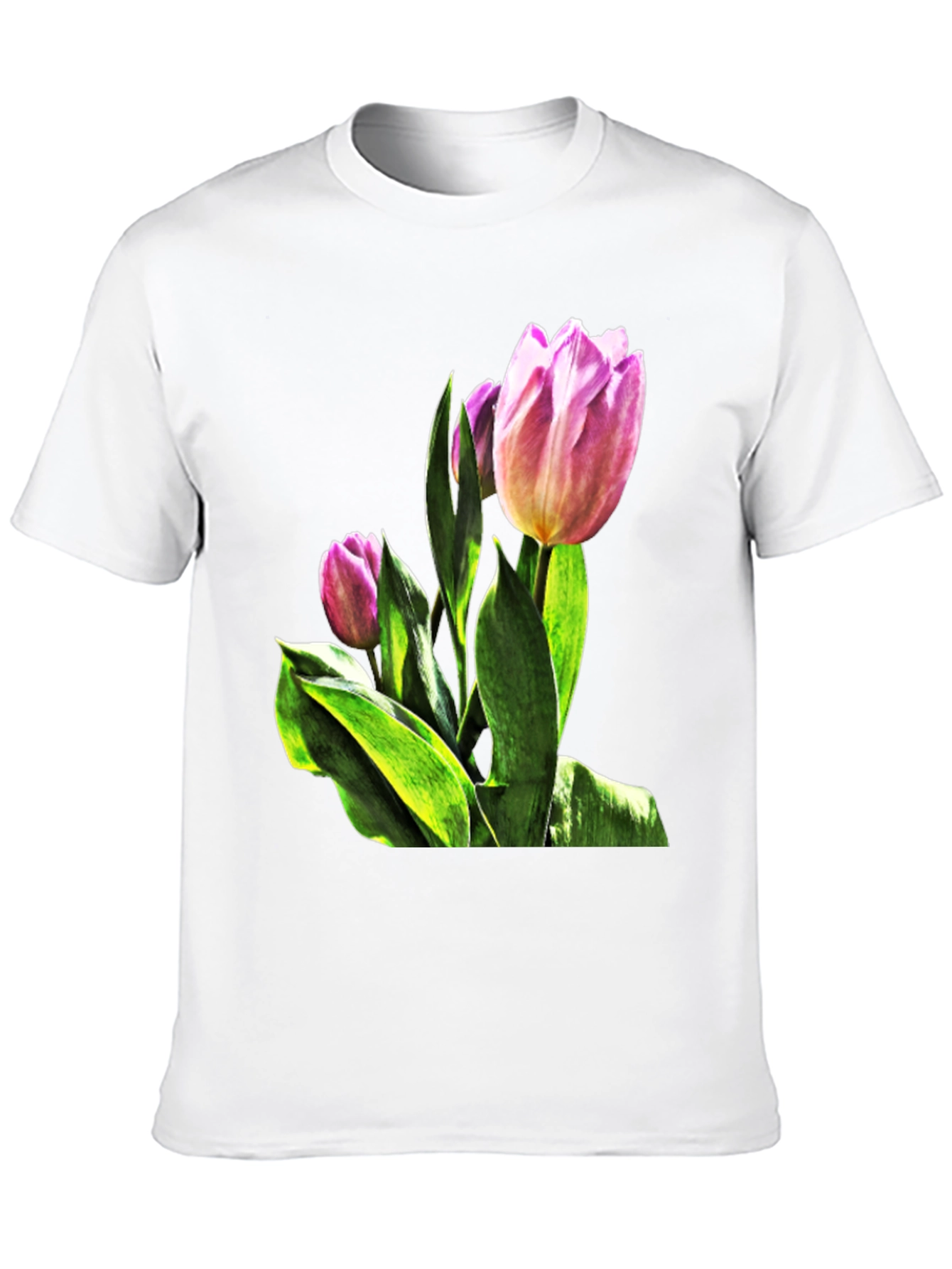 Black Tulip Flower Graphic T-Shirt - Stylish Floral Tee view 10