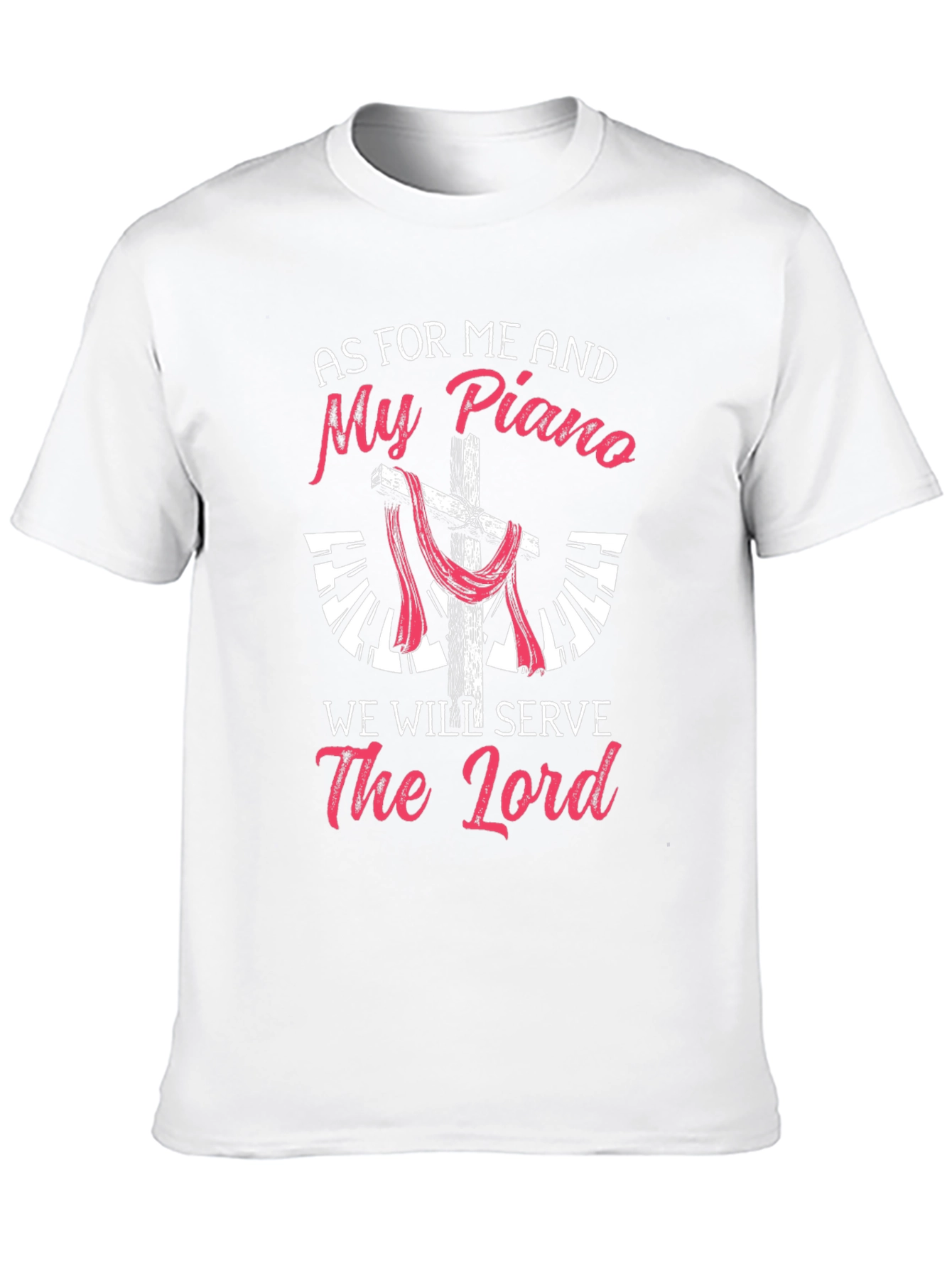 Black Piano & Faith T-Shirt - Christian Musician Tee view 10