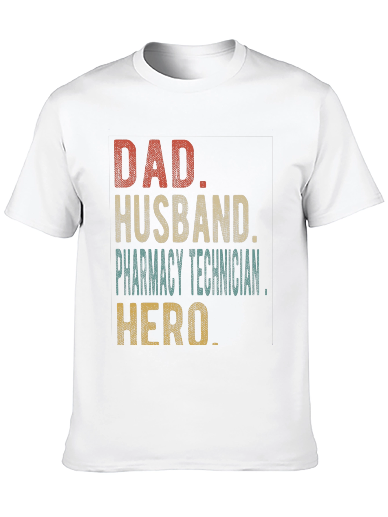 Black Dad Husband Pharmacy Technician Hero T-Shirt view 10
