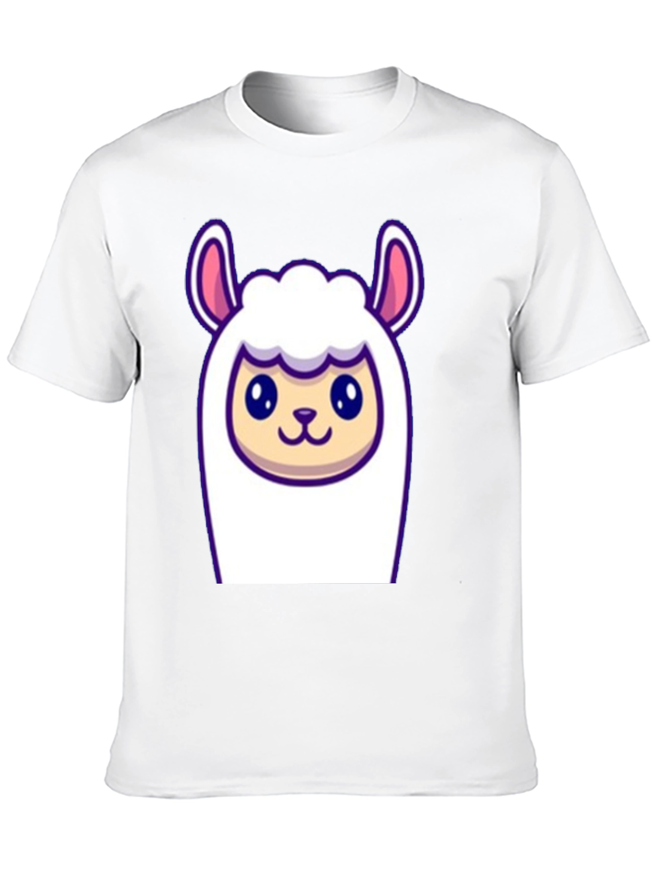 Black Cute Llama Graphic Tee - Soft Black T-Shirt view 10