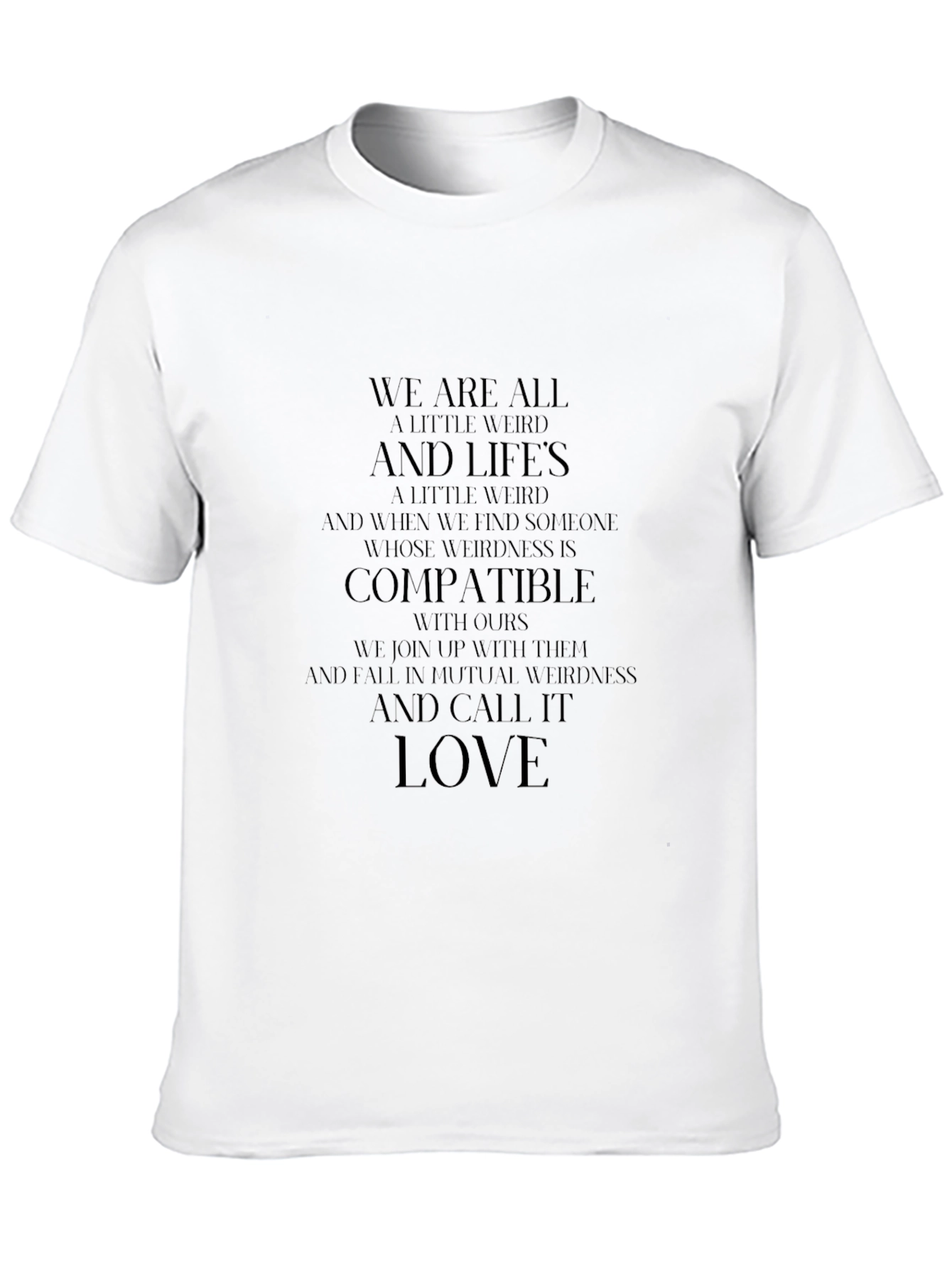 Black Weirdness Compatible T-Shirt - Unisex Black Tee view 10